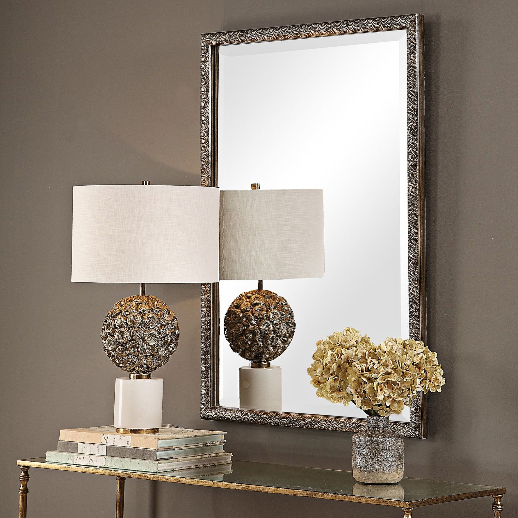 Uttermost Barree Golden Champagne 26" x 38" Wall Mirror