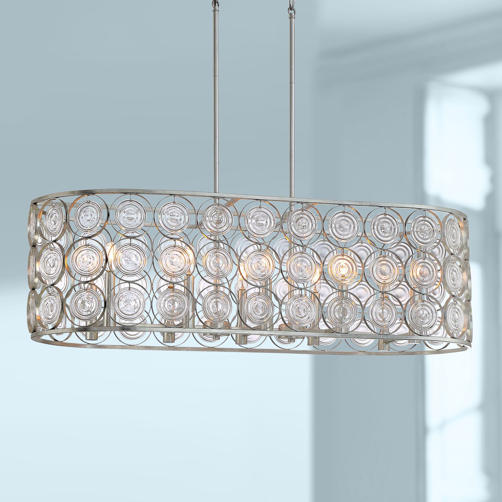 Culture Chic 40 1/2"W Silver Kitchen Island Light Pendant