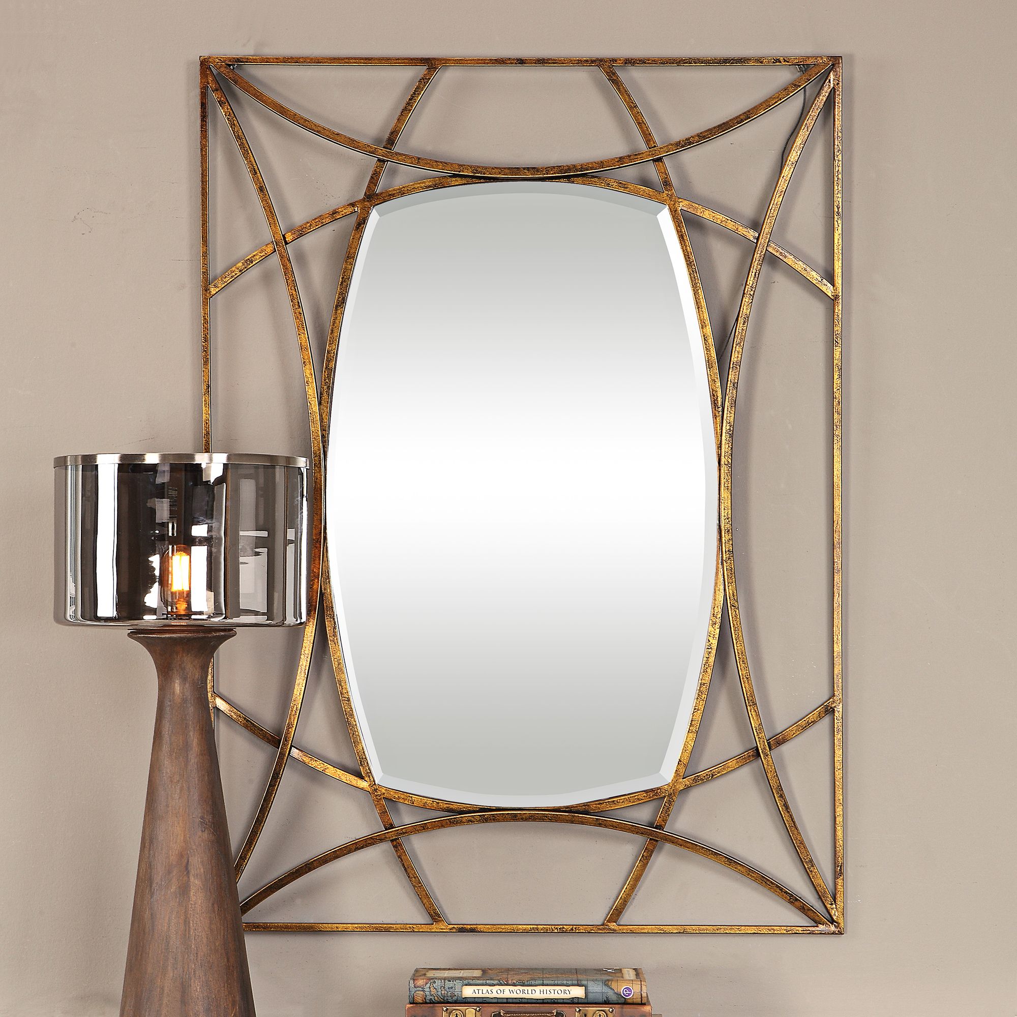 Abreona Gold Leaf 31 1/4" x 43 Rectangular Wall Mirror
