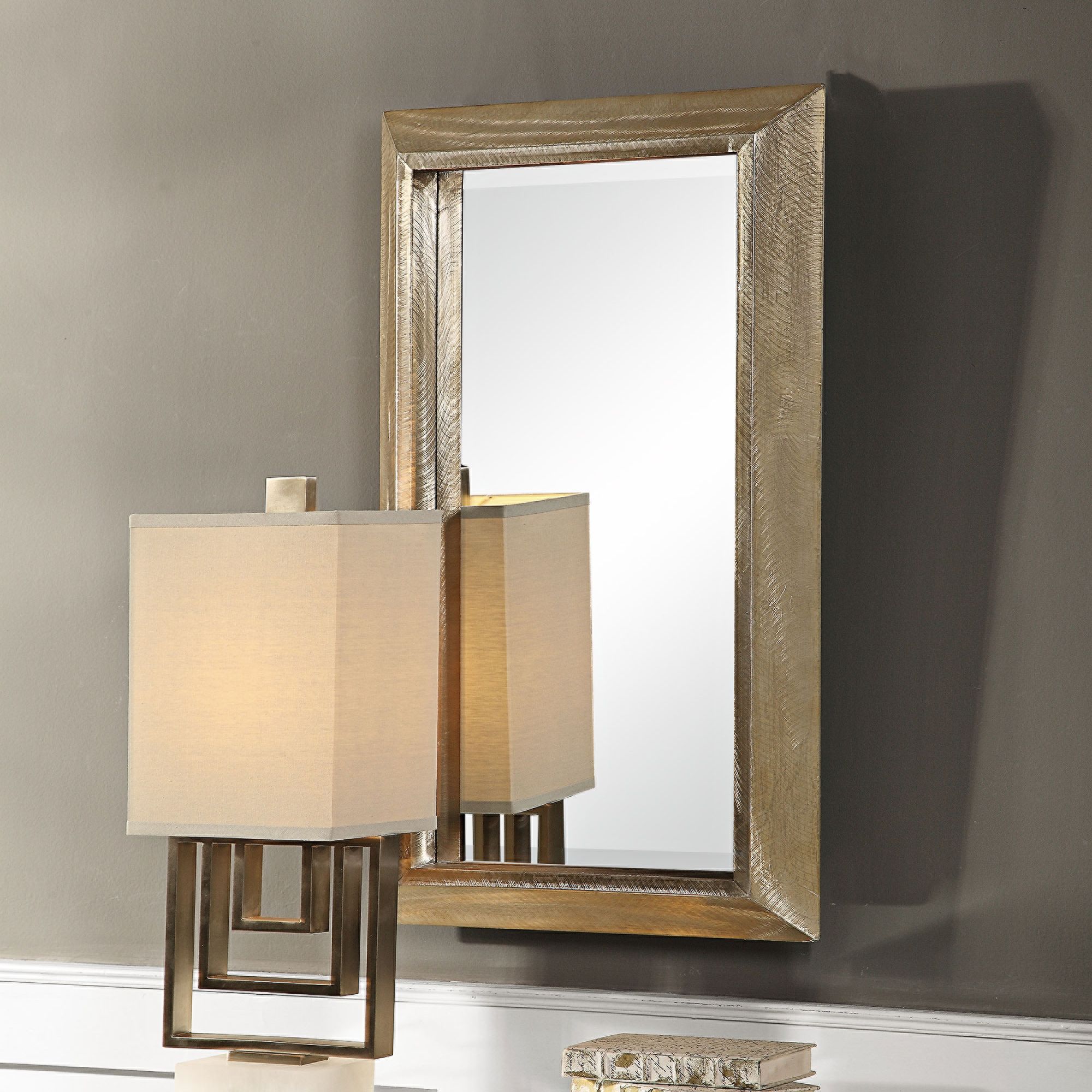 Uttermost Madock Brass Stain 20 3/4" x 36 Wall Mirror