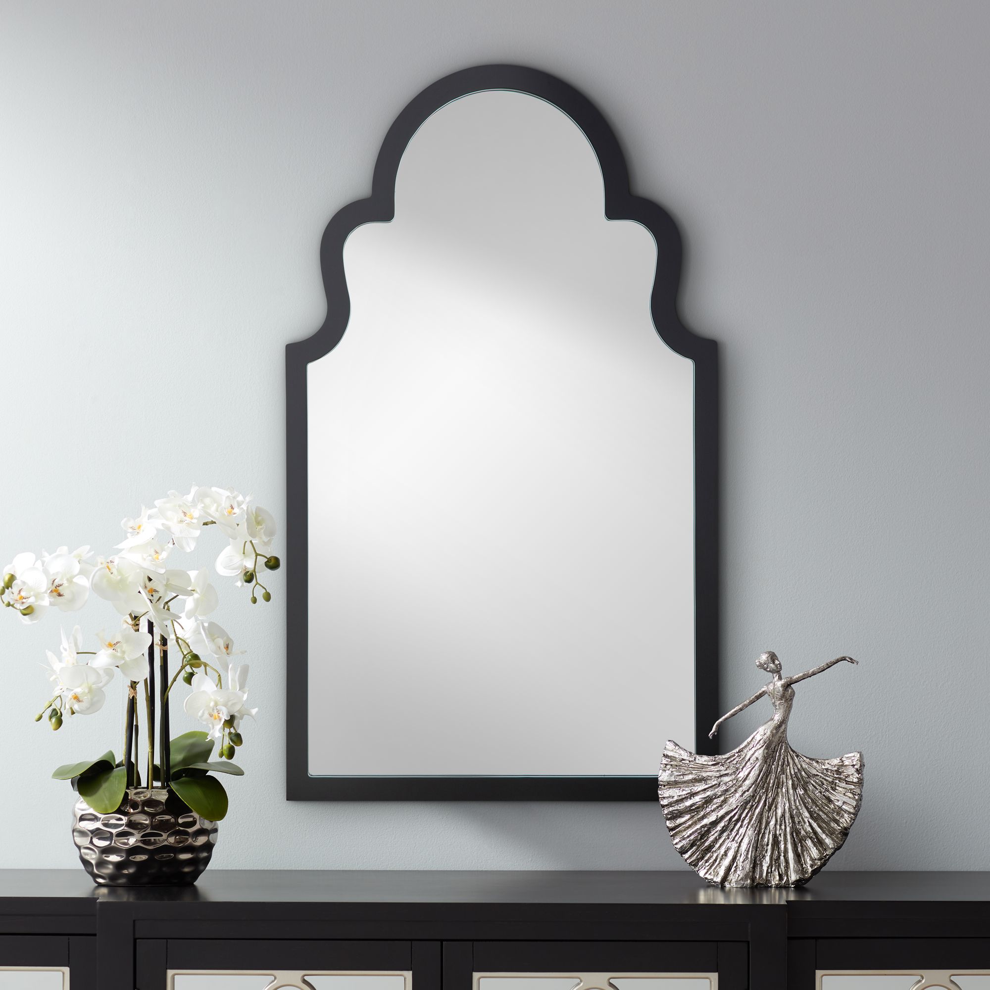 black wall mirror