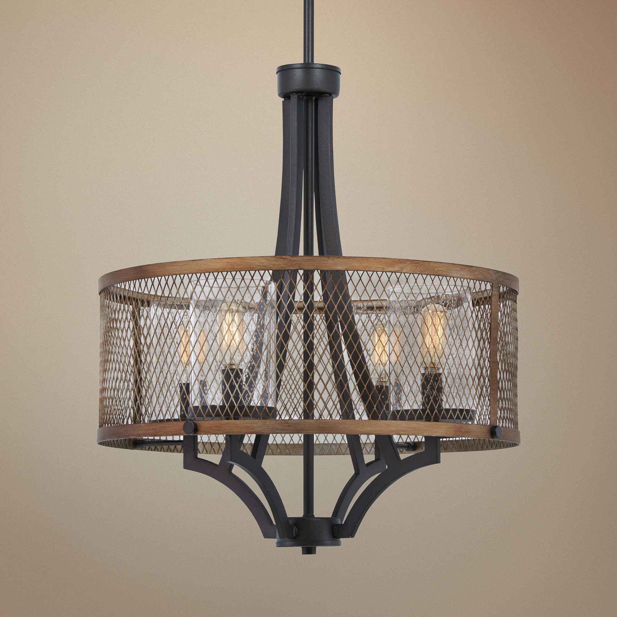 Marsden Commons 18 1/2" Wide Smoked Iron 4-Light Pendant