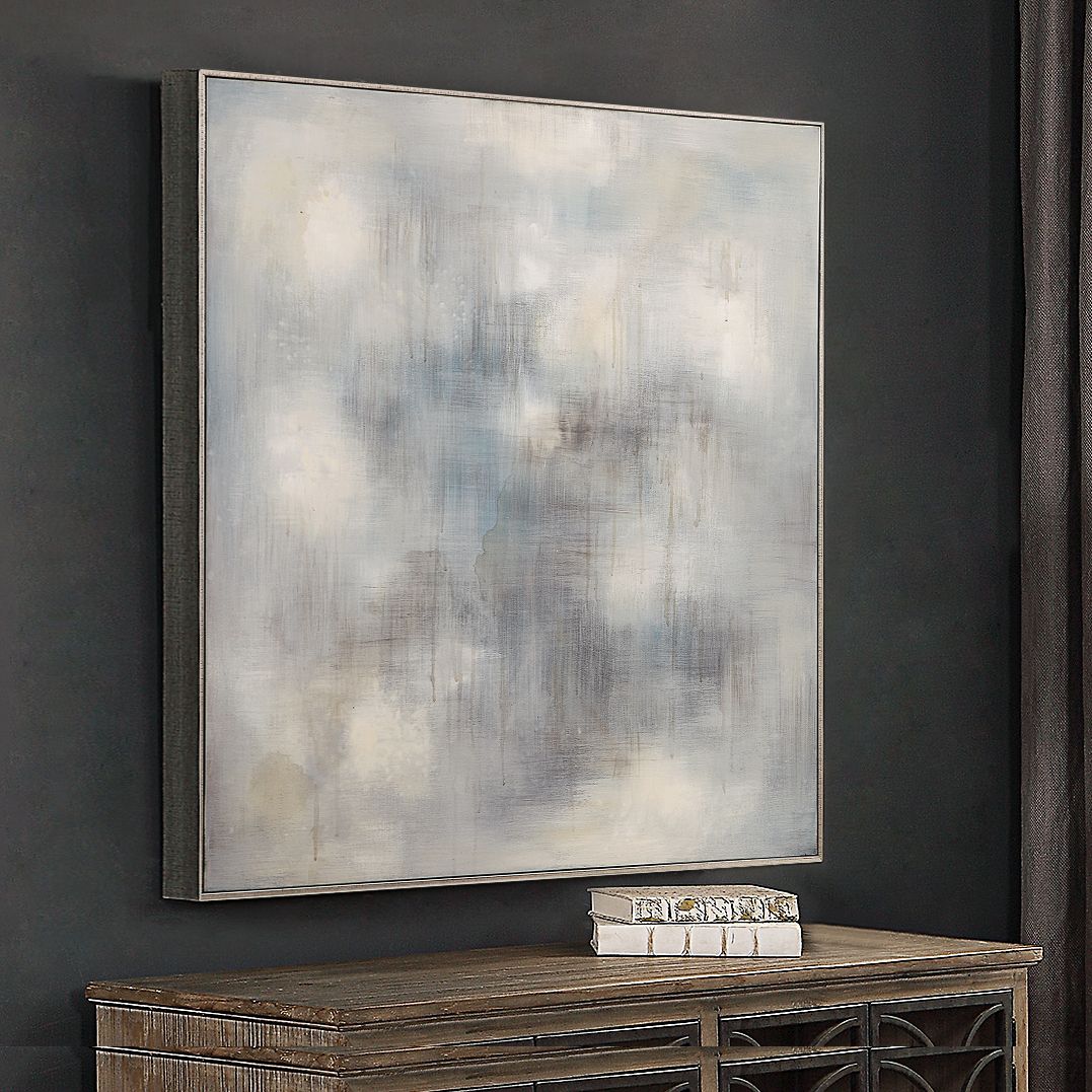 Uttermost Foggy 36 3/4" Square Framed Canvas Wall Art
