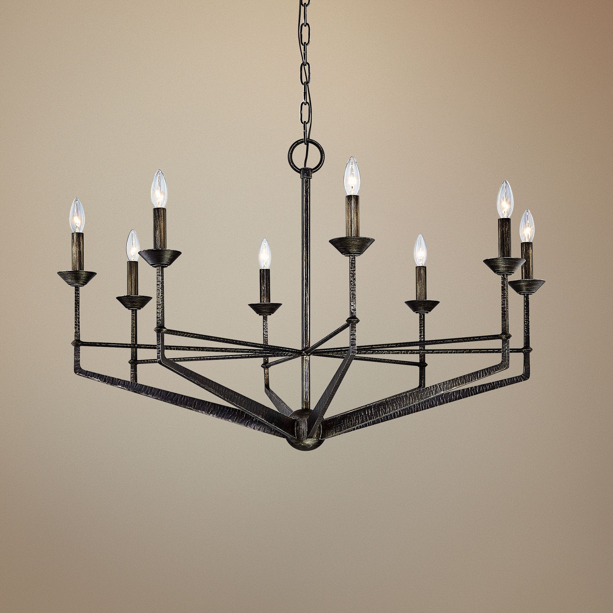 Glasgow 40 1/2" Wide 8-Light Pompeii Silver Chandelier