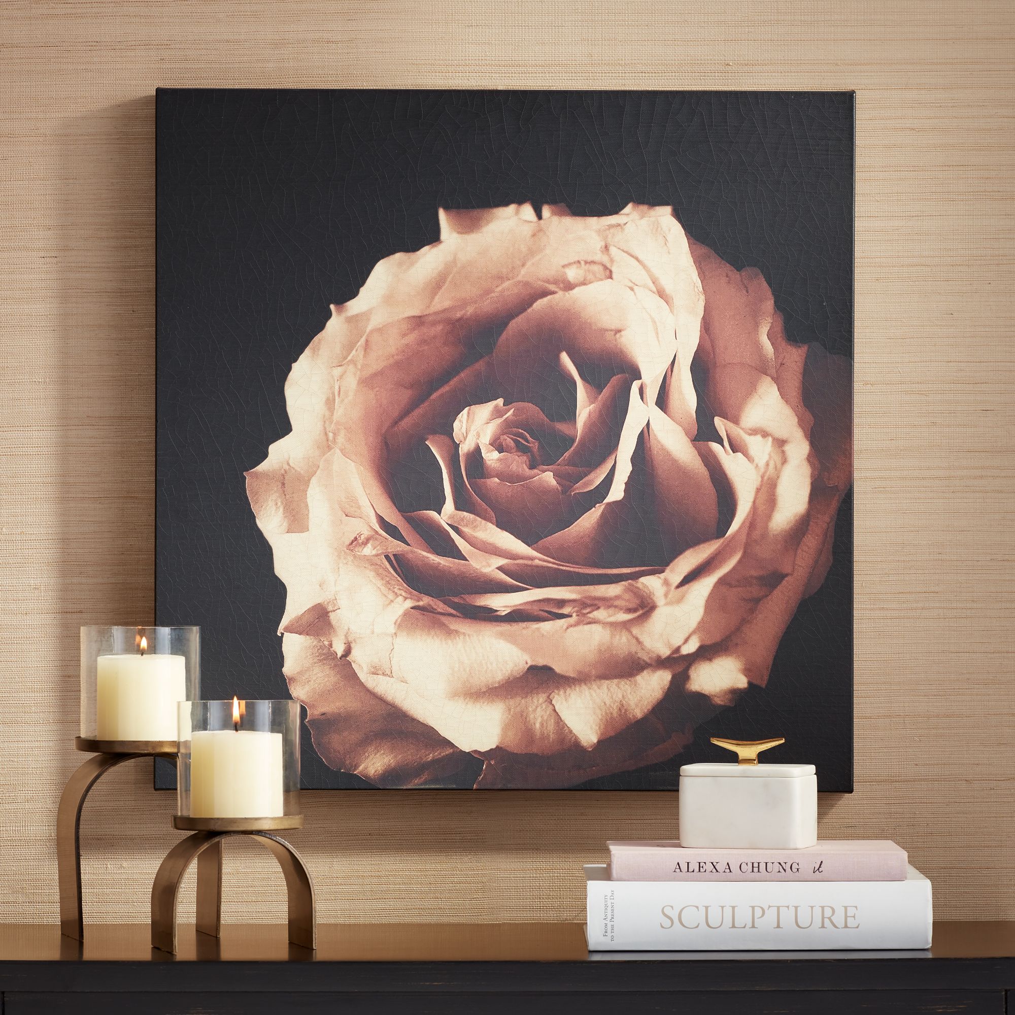 January Rose 26" Square Wall Art