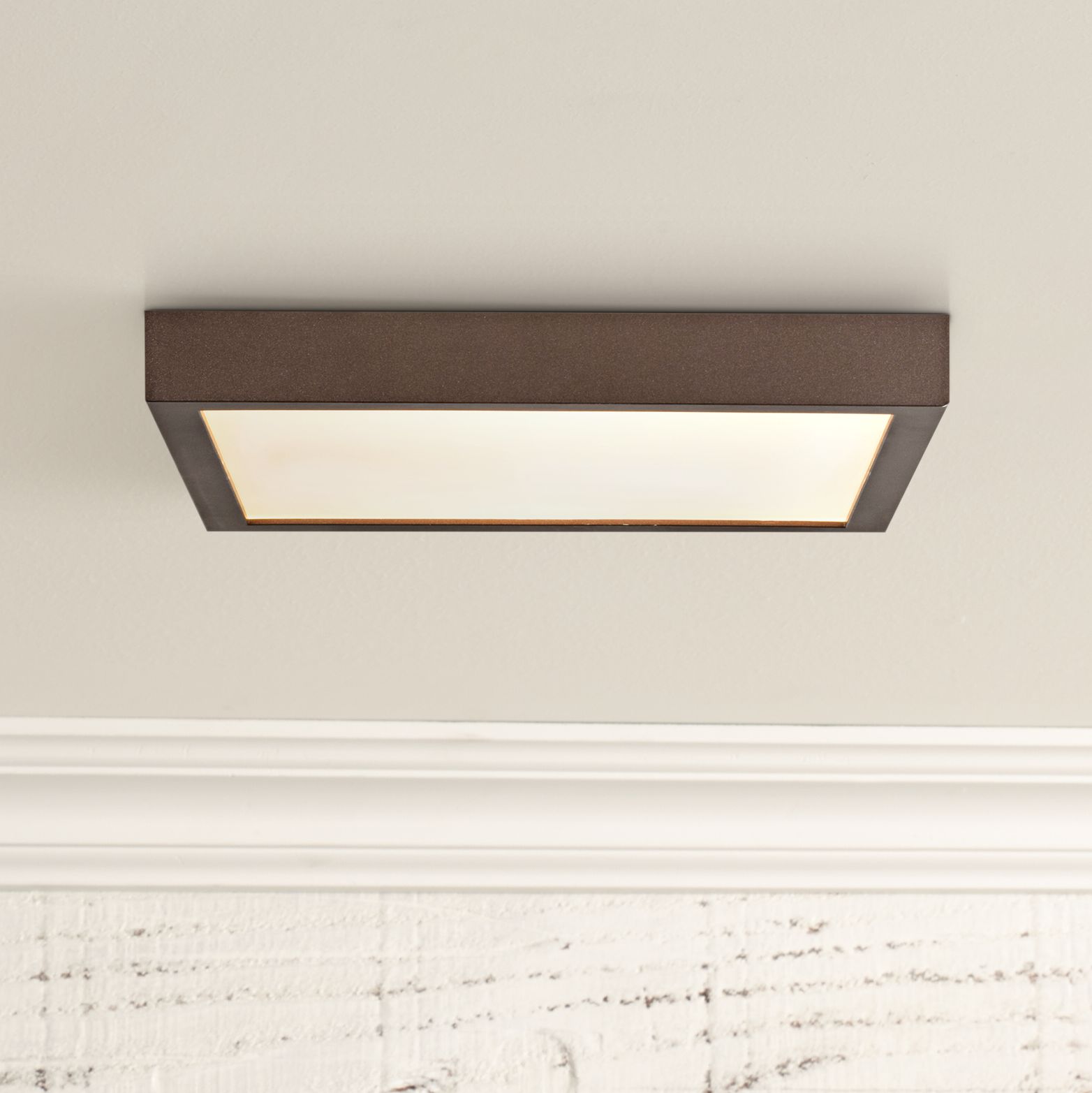 Ulko Exterior 9 Wide Bronze Led Outdoor Ceiling Light 58v33