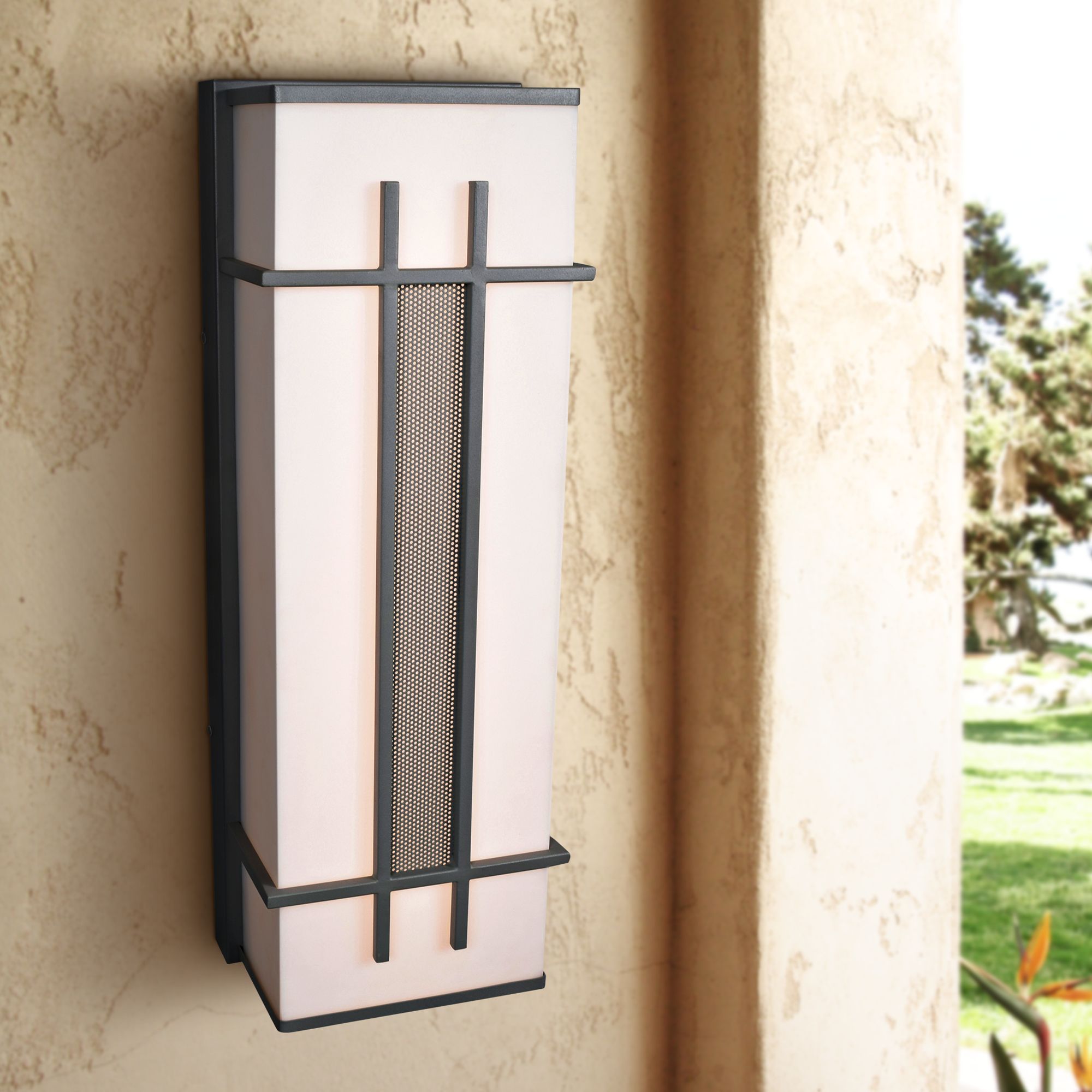 Tuxedo 36" High Satin LED Outdoor Wall Light