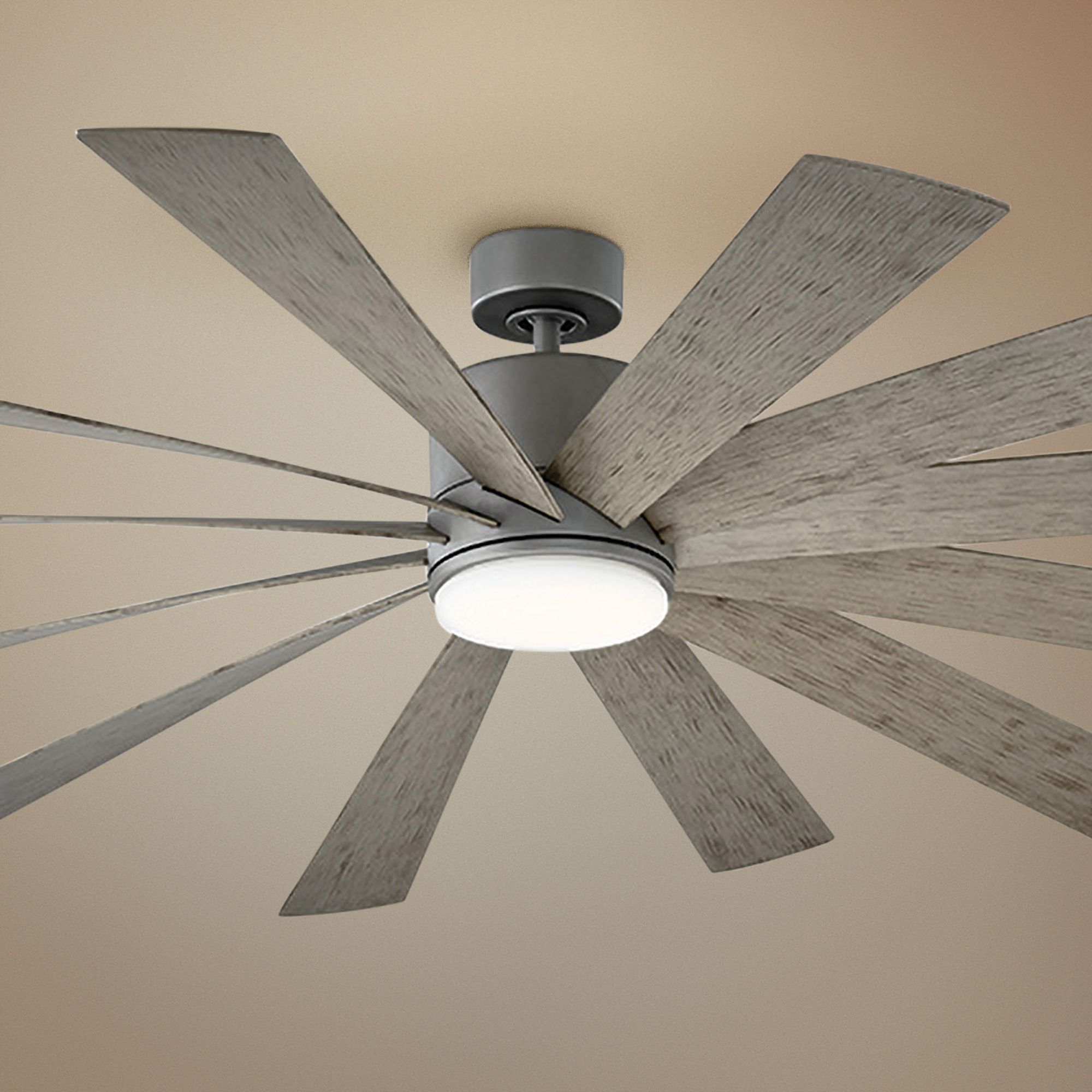 80" Modern Forms Windflower Graphite LED Wet Ceiling Fan 58W08