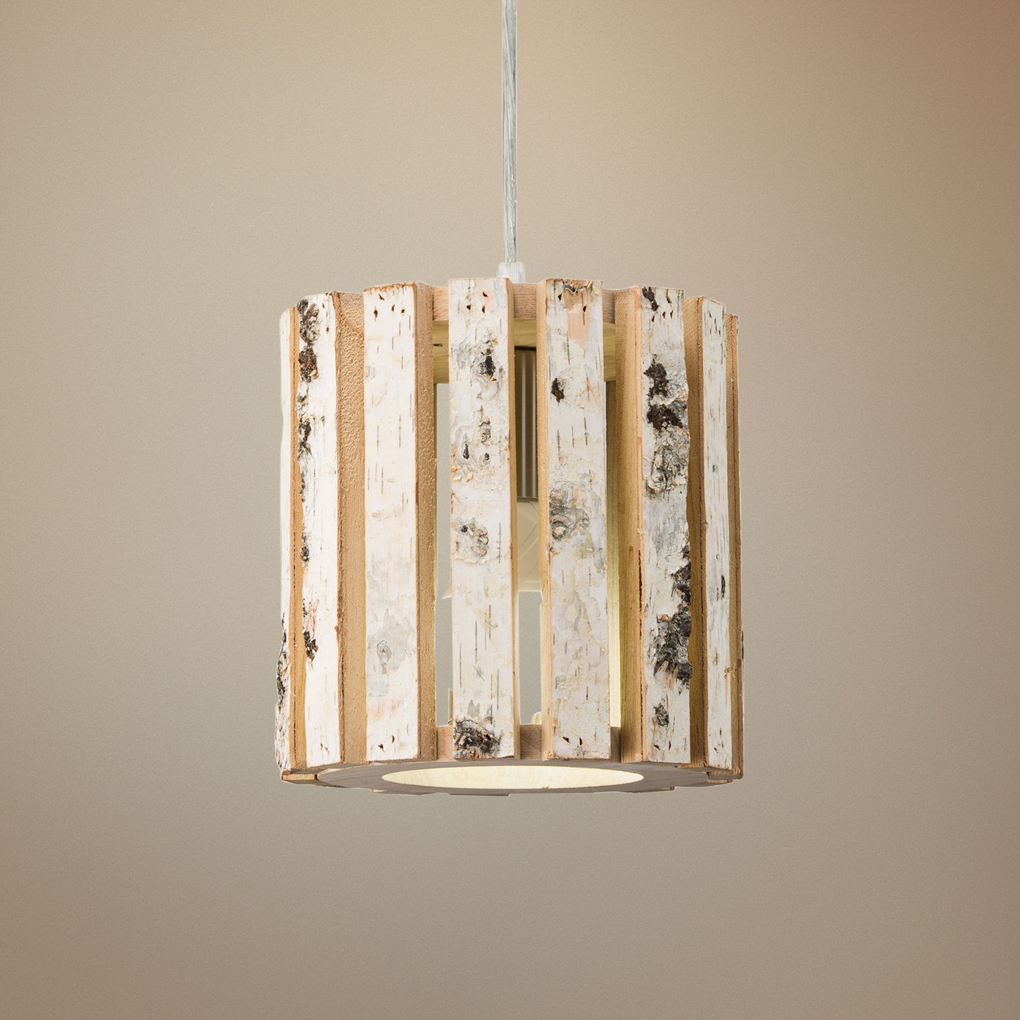 Varaluz Woody 7 3/4" Wide Brushed Nickel Mini Pendant