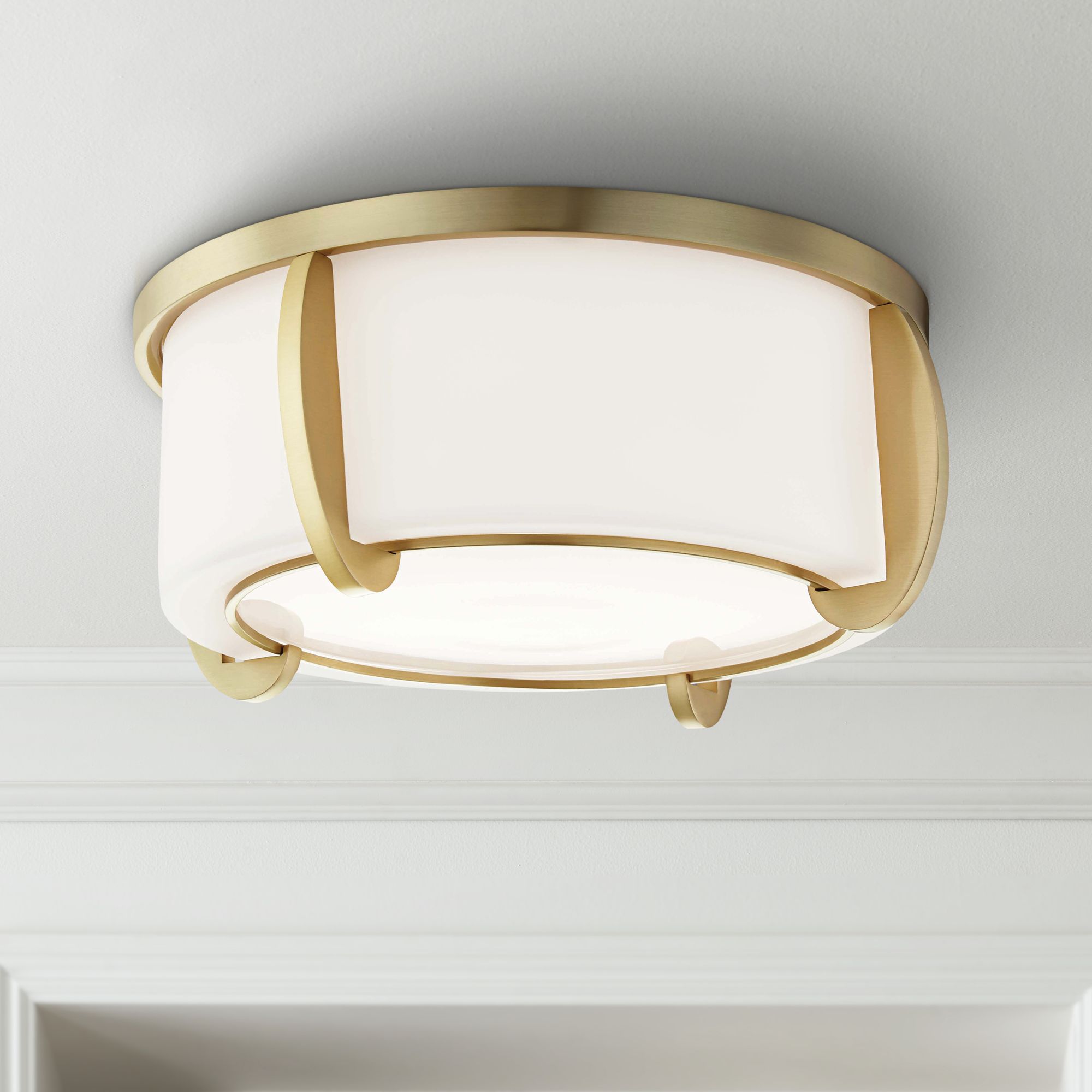 Hudson Valley Talon 12 3/4" Wide Aged Brass Ceiling Light