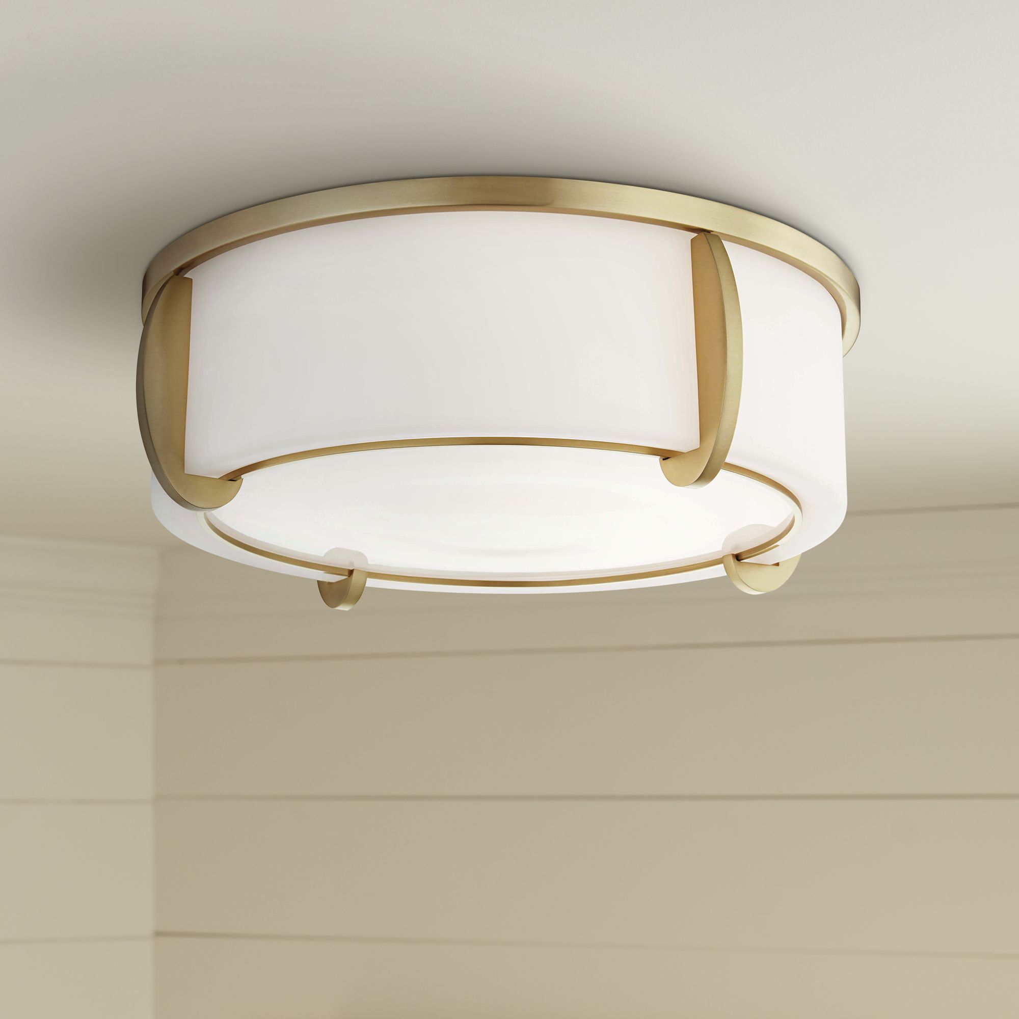 Hudson Valley Talon 15 1/2" Wide Aged Brass Ceiling Light