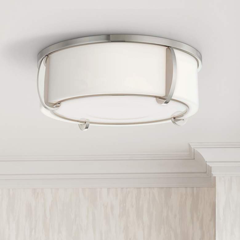 Hudson Valley Talon 15 1/2&quot;W Polished Nickel Ceiling Light