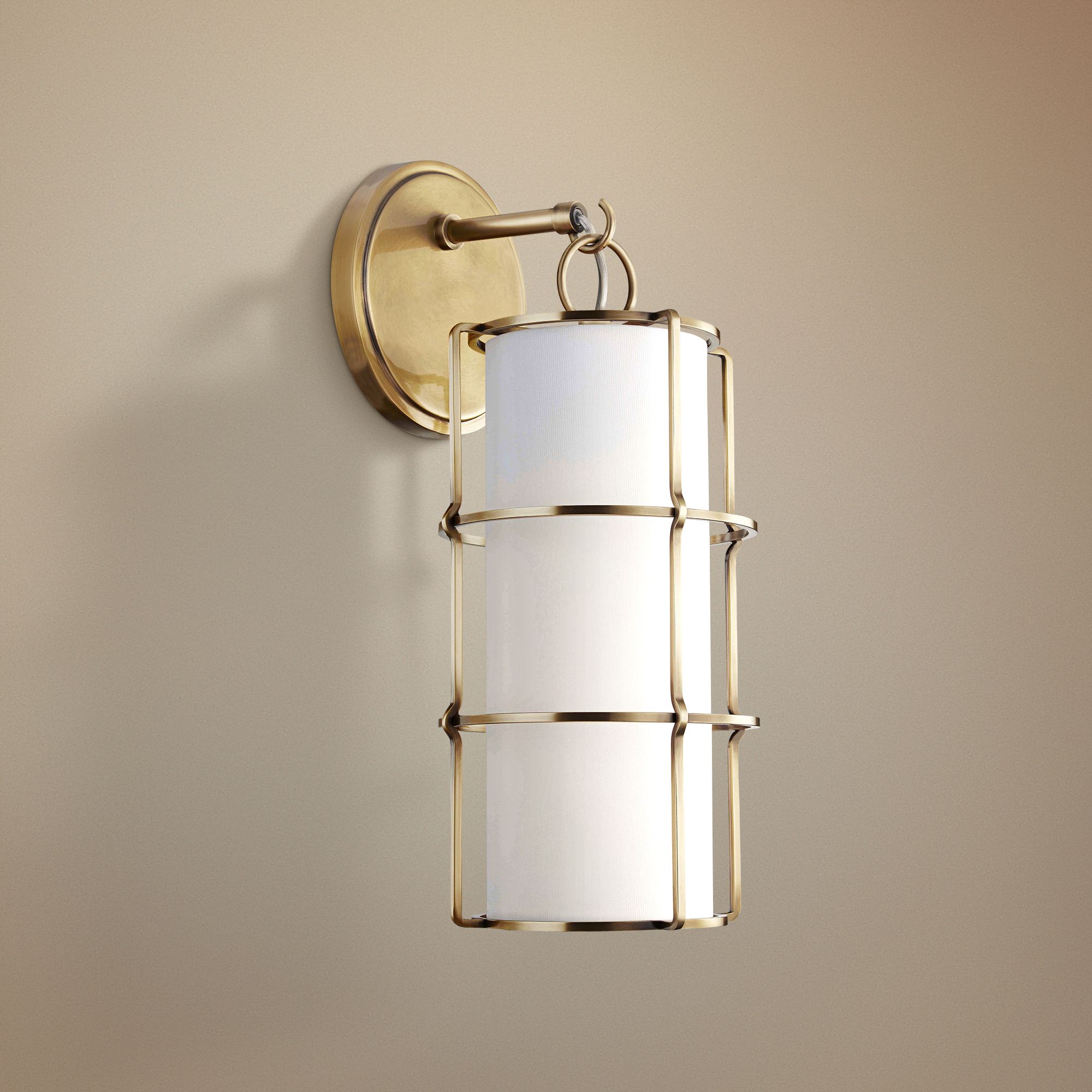 Hudson Valley Sovereign 16" High Aged Brass LED Wall Sconce
