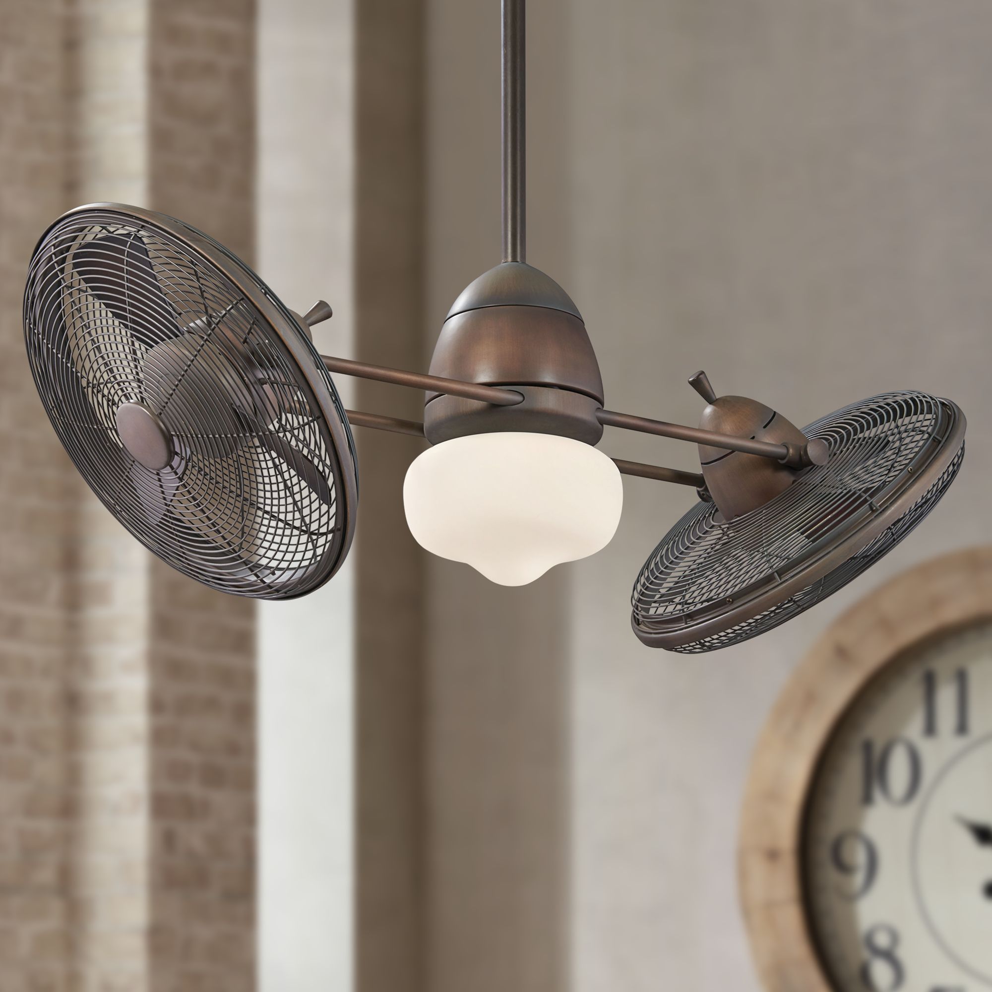 42" Minka Aire Gyro Restoration Bronze LED Ceiling Fan