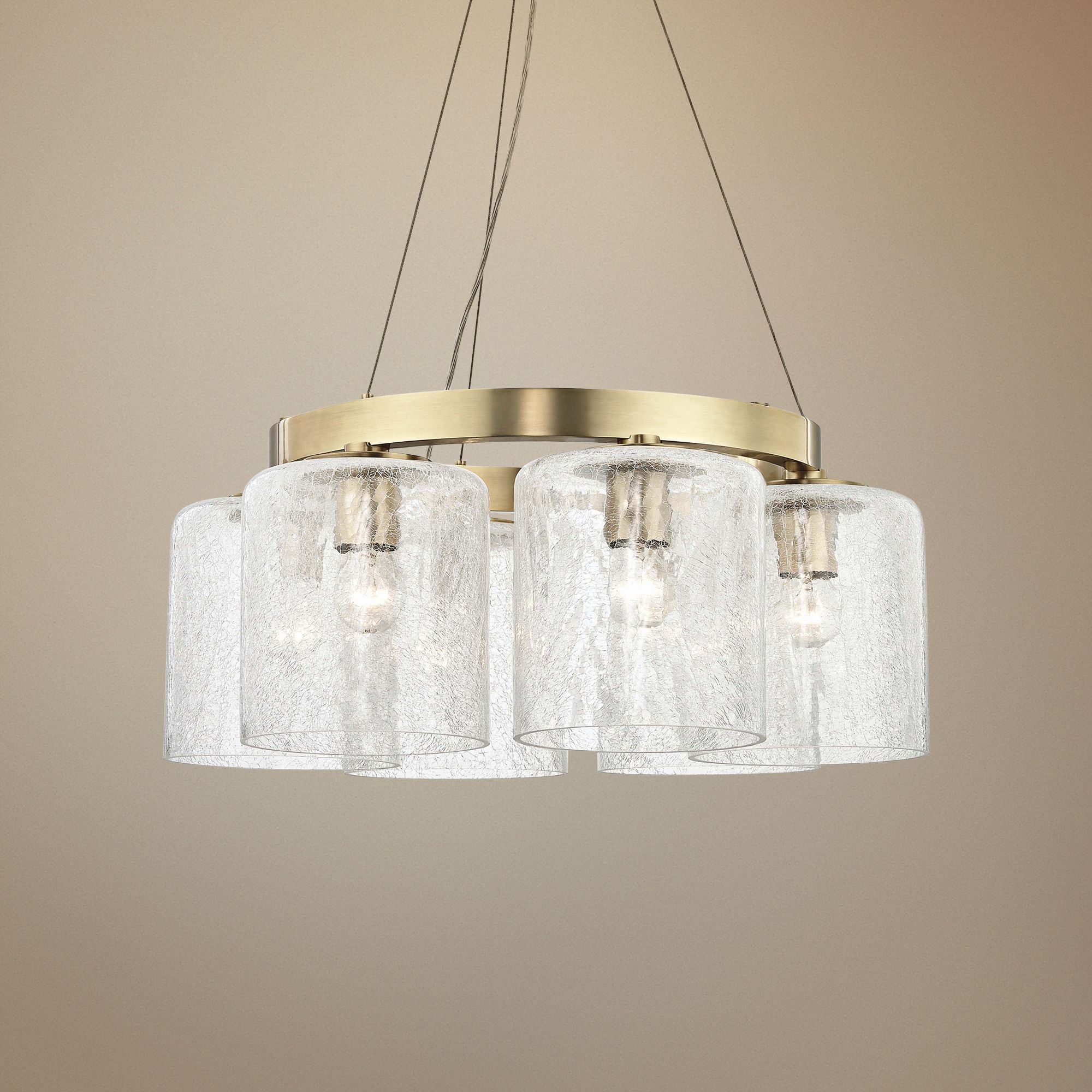 Hudson Valley Charles 24" Wide Aged Brass 6-Light Chandelier