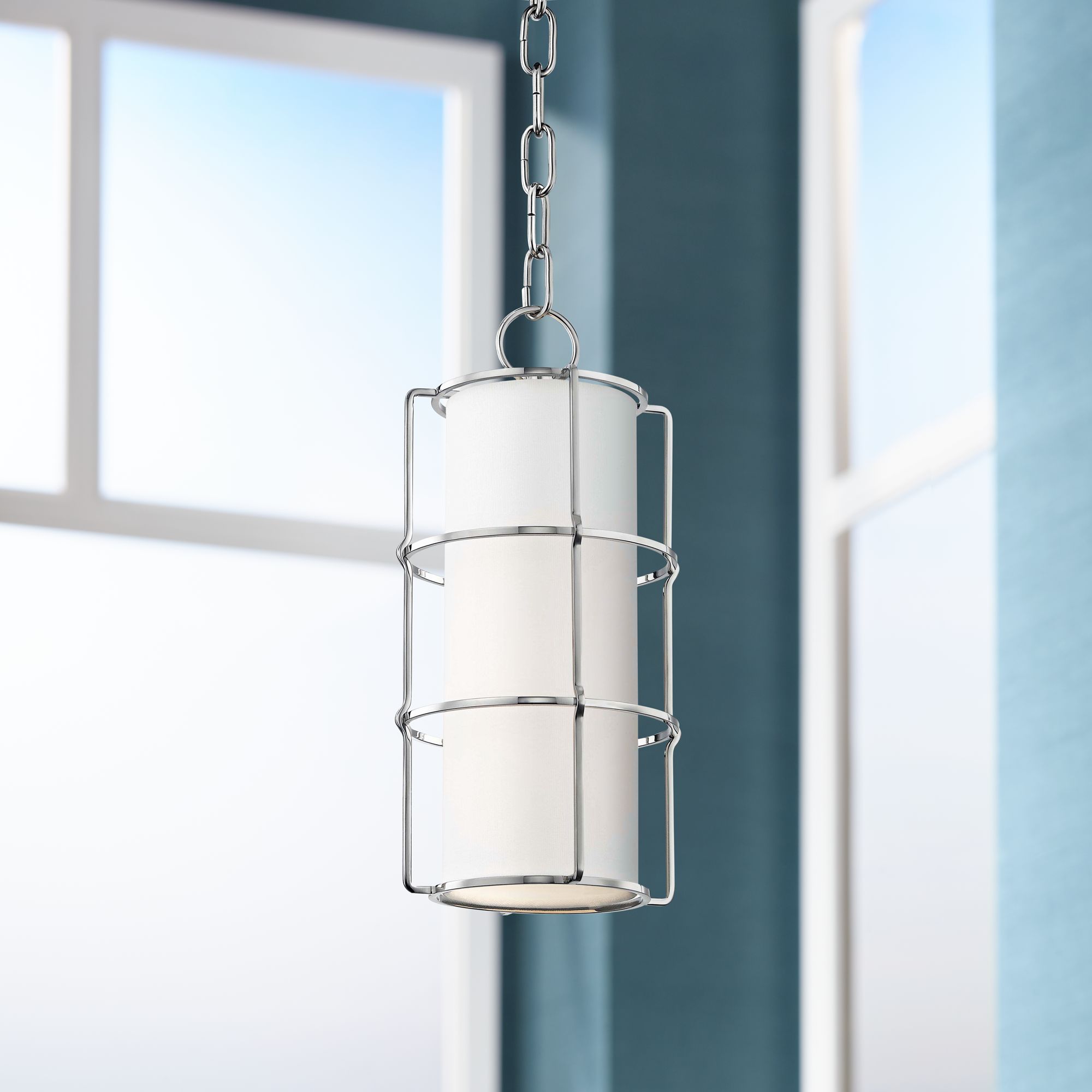 Hudson Valley Sovereign 7" Wide Polished Nickel Mini Pendant