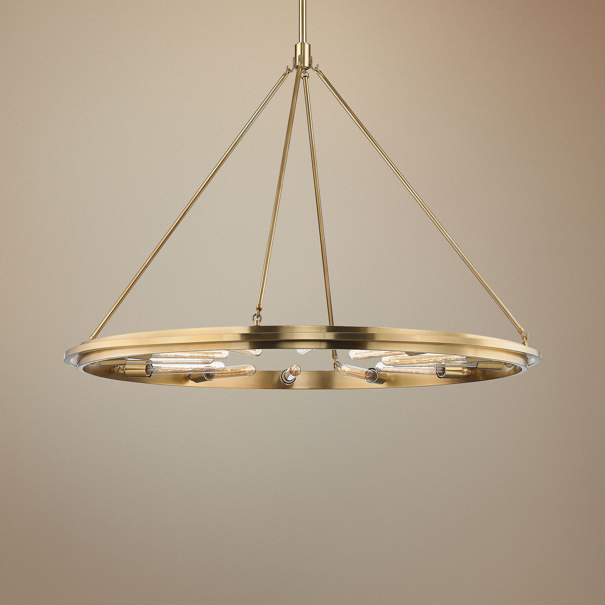Hudson Valley Chambers 45" Wide Aged Brass 12-Light Pendant