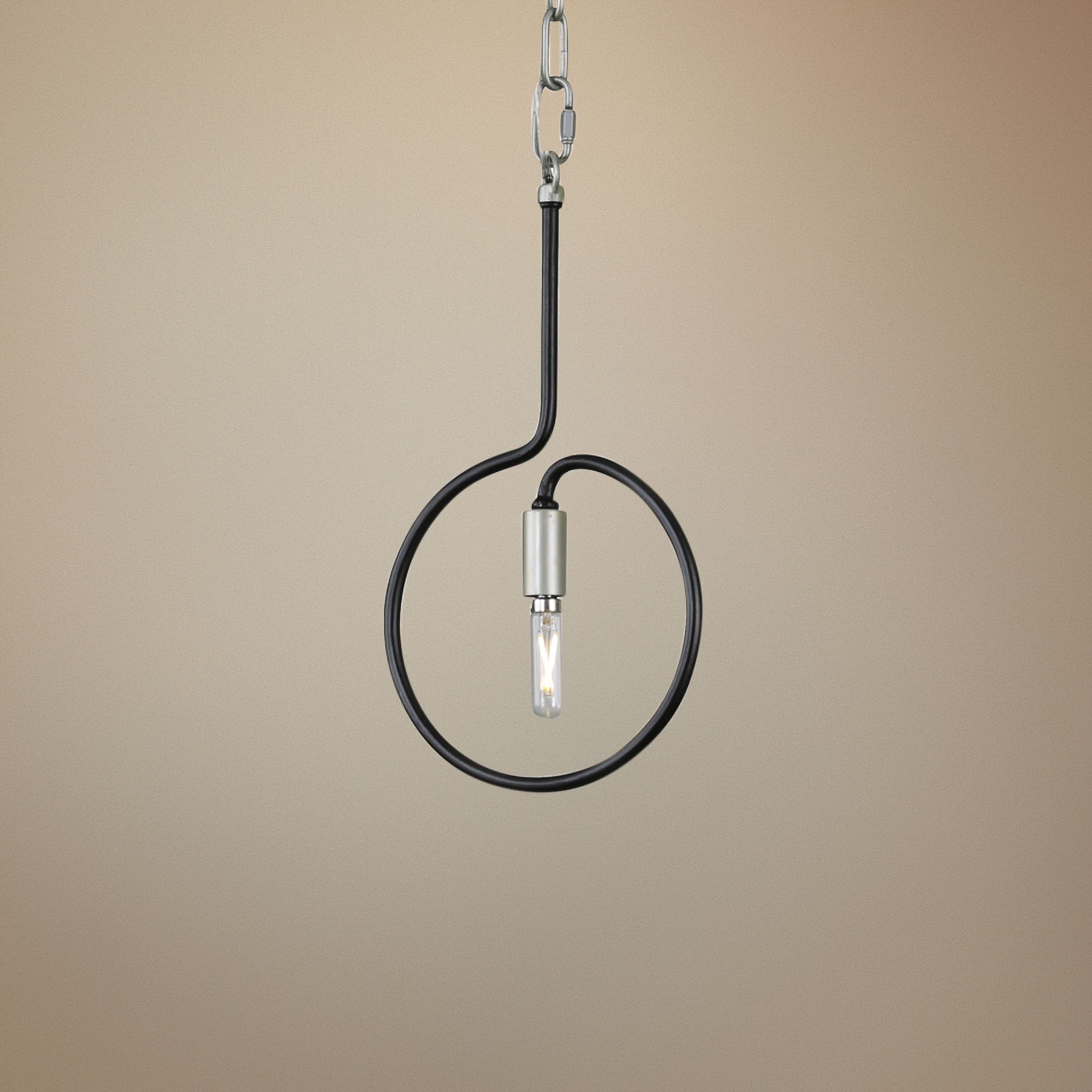 Varaluz Circulo 7 1/2" Wide Silverado and Black Mini Pendant