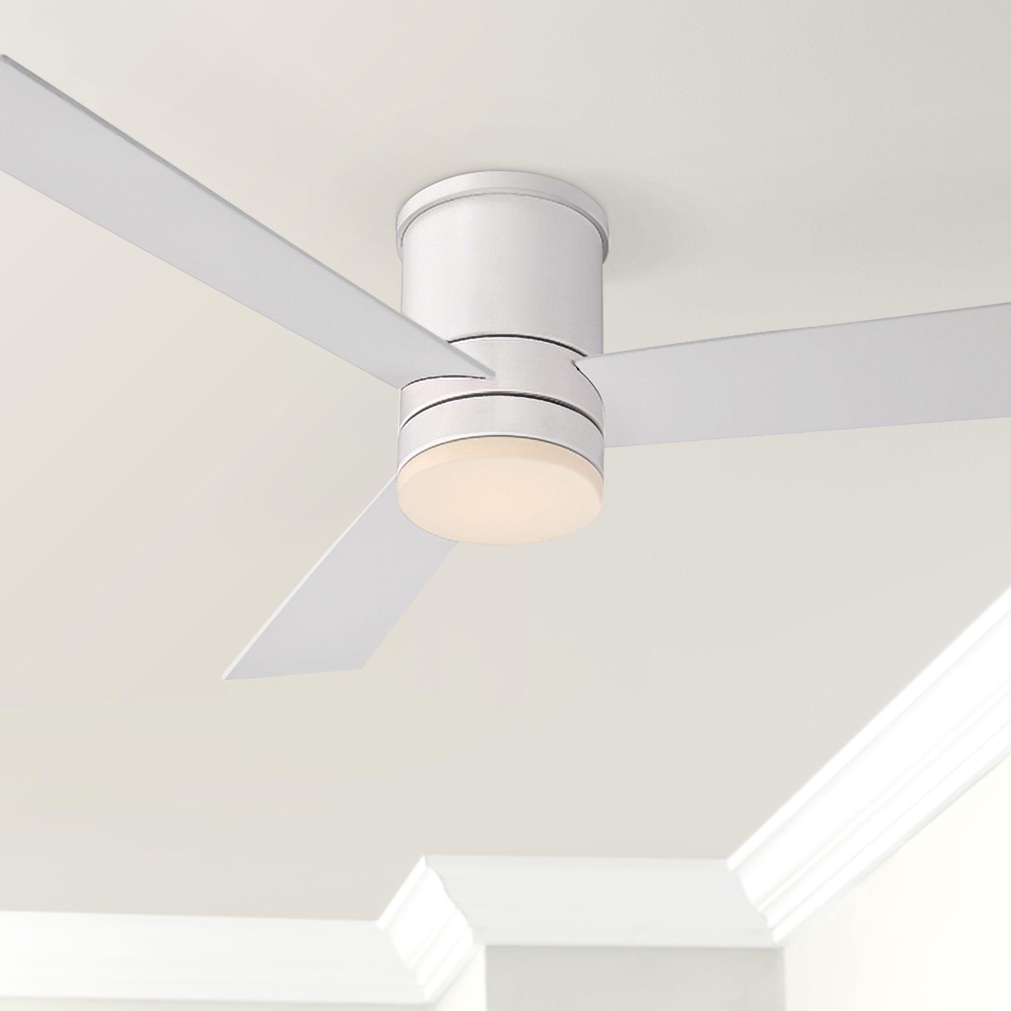 modern white flush mount ceiling fan