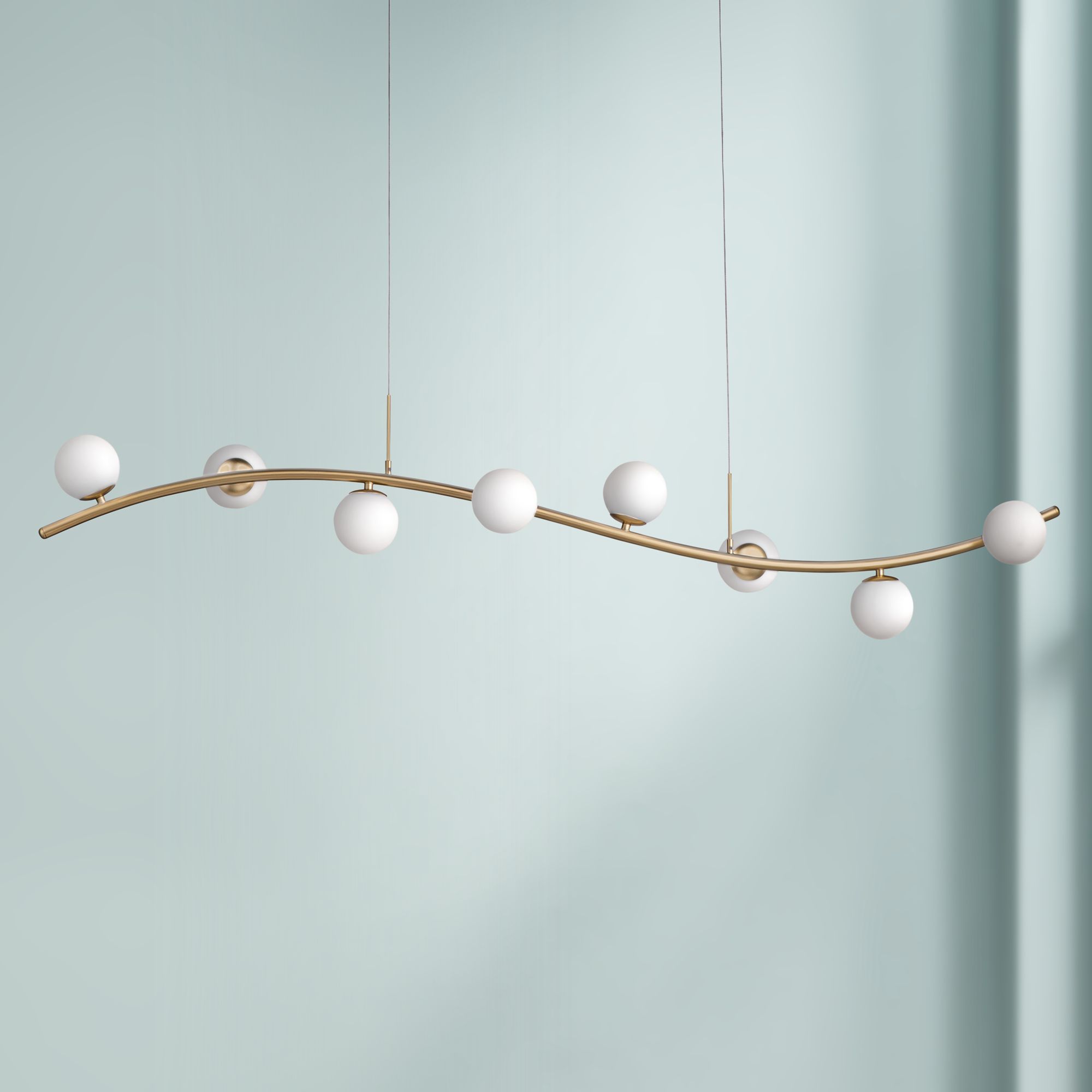 ET2 Rover 62 3/4" Wide Gold LED Kitchen Island Light Pendant