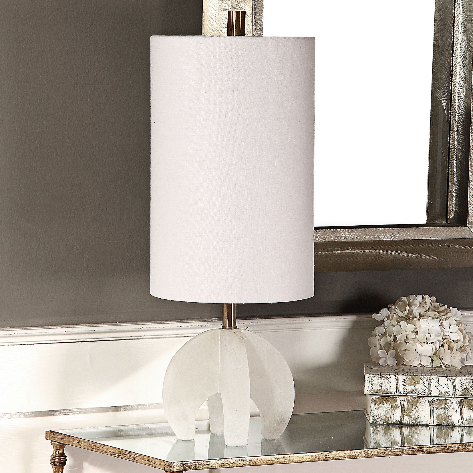 Uttermost Alanea Polished Alabaster Accent Buffet Table Lamp