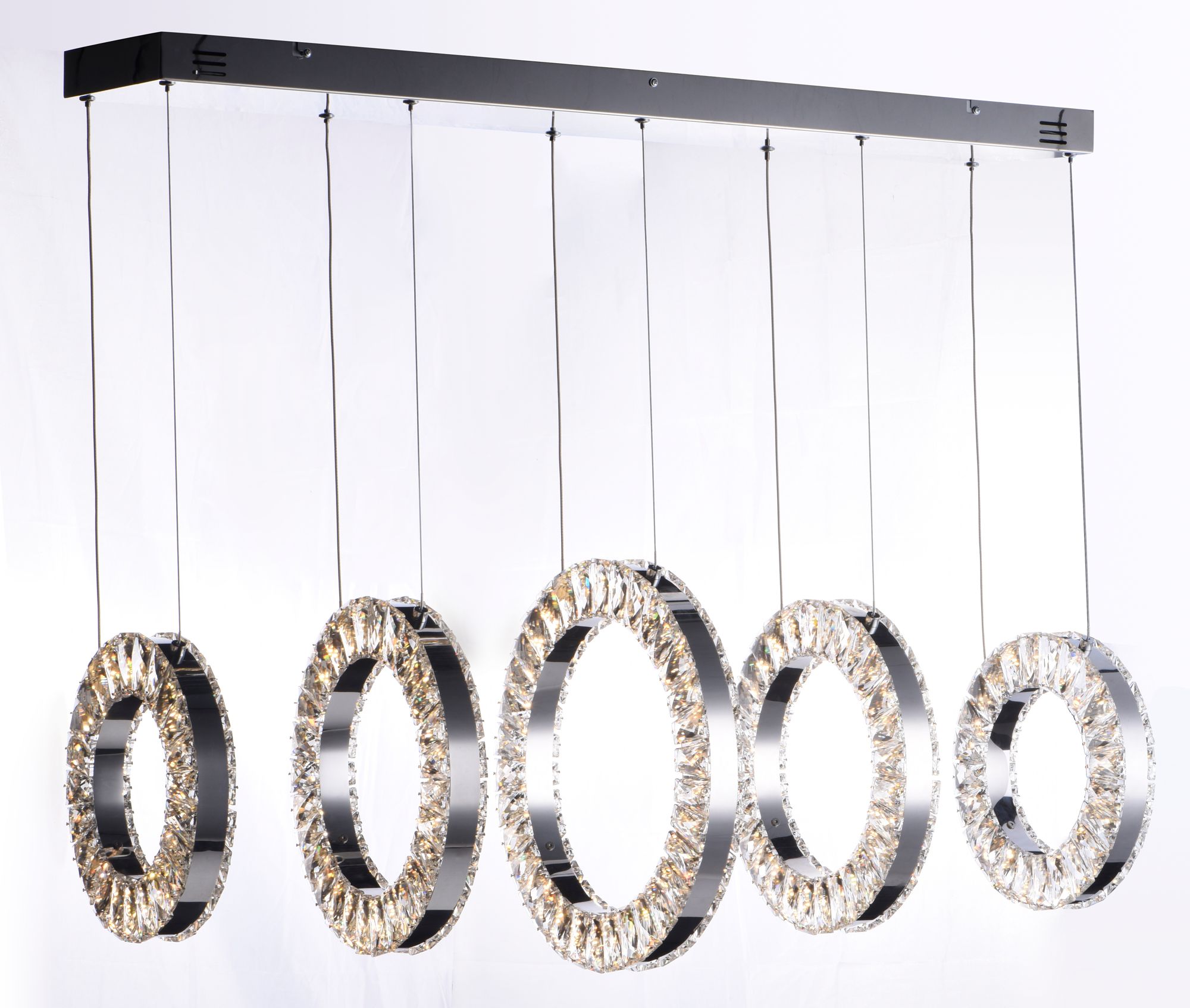 Charm 37 1/4" Wide Chrome LED Kitchen Island Light Pendant