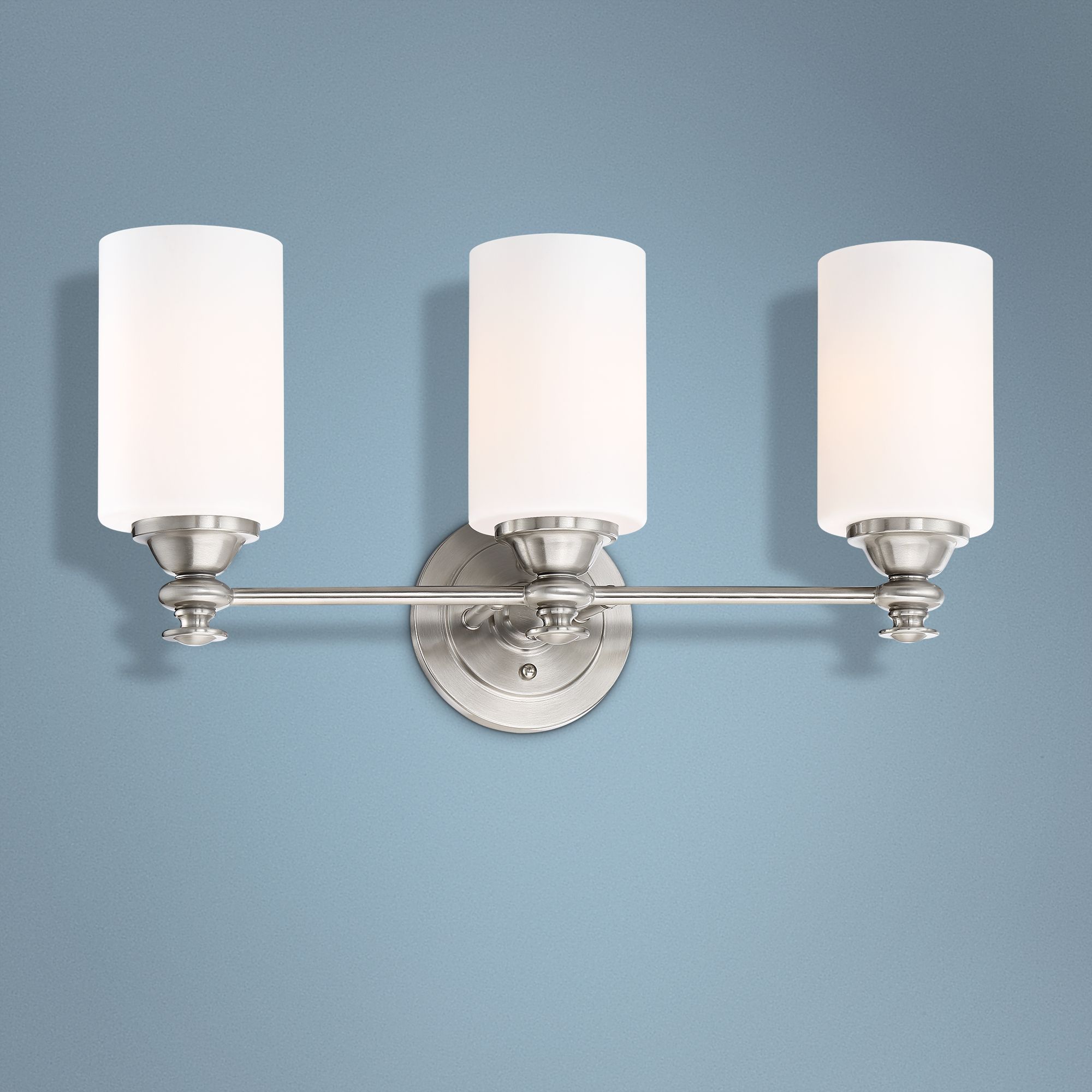 Dardyn 21 1/2"W Brushed Polished Nickel 3-Light Bath Light