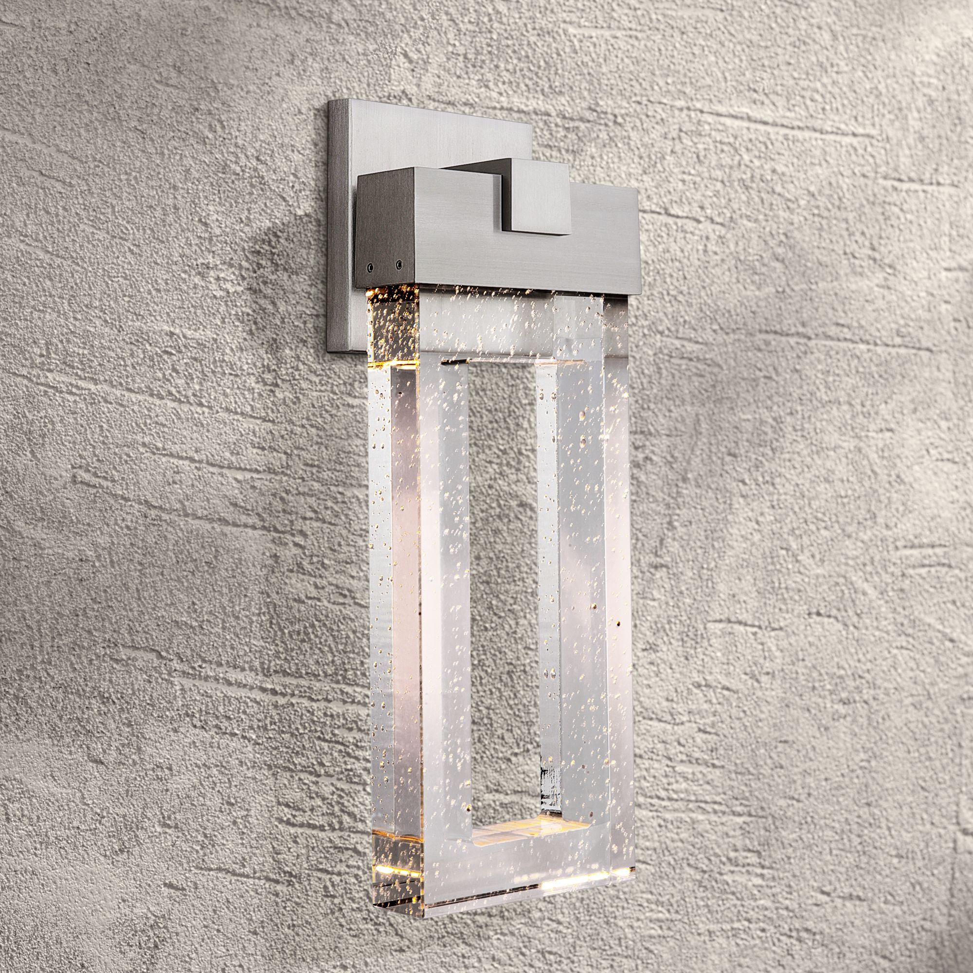 Cantrell 20 3/4" High Satin Aluminum LED Outdoor Wall Light