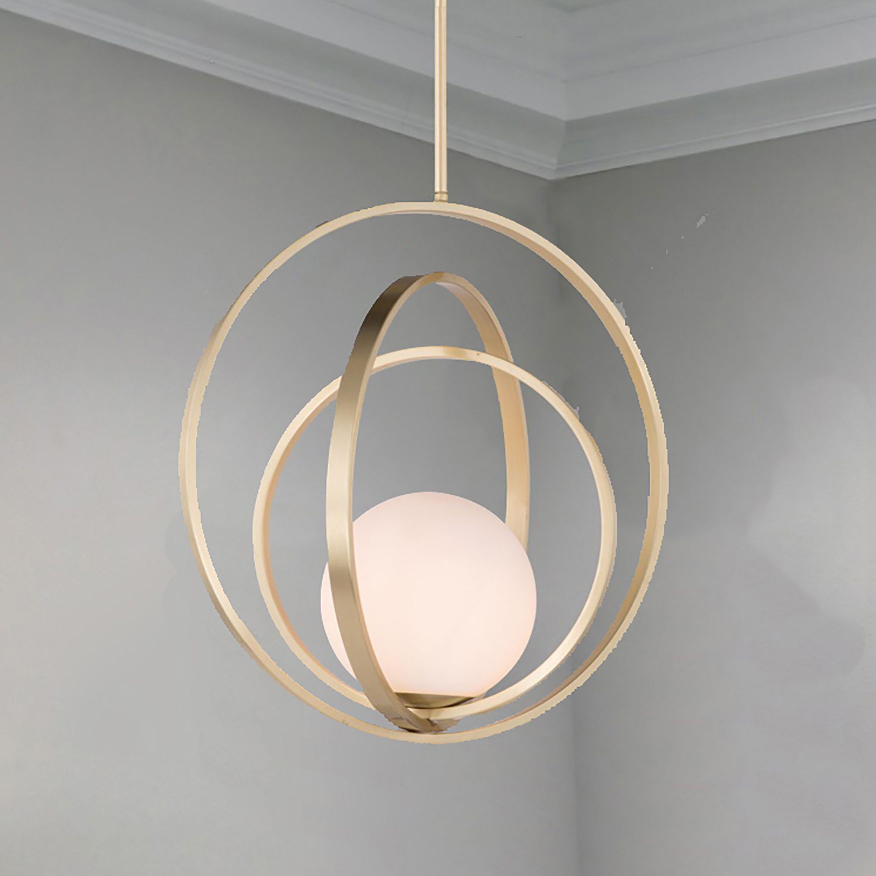 Maxim Coronet 17 1/2" Wide Satin Brass Pendant Light