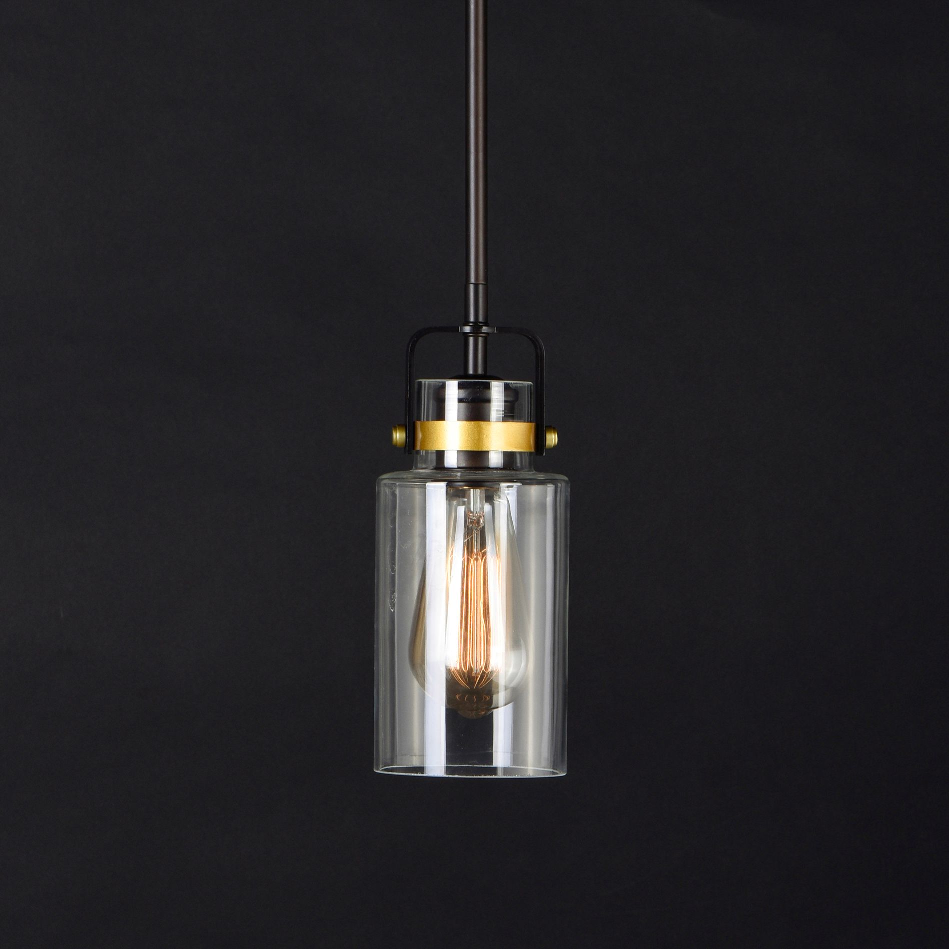 Maxim Magnolia 5" Wide Bronze and Gold Mini Pendant