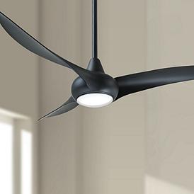 Black Contemporary Ceiling Fan With Light Kit Ceiling Fans