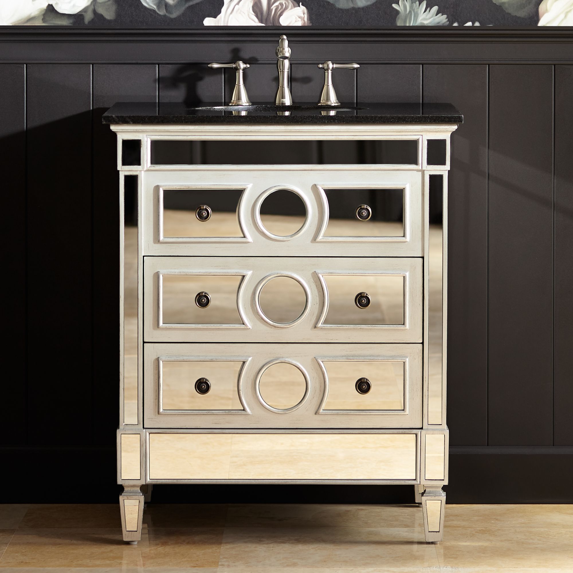 DuVall 30" Wide Mirrored Single Sink Vanity