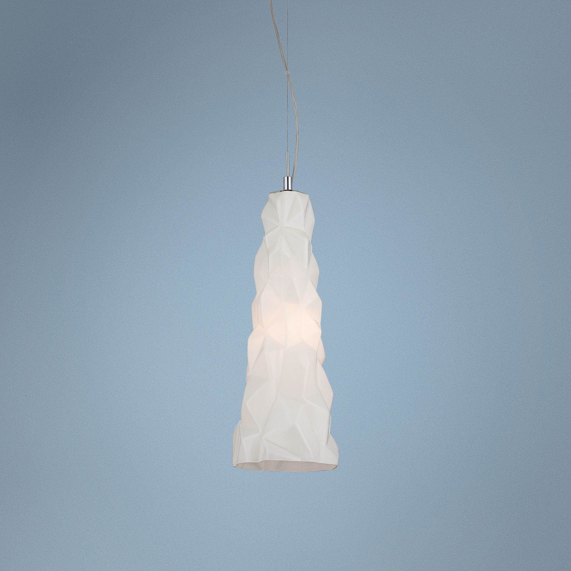 Eurofase Lazer 7" Wide Opal White Glass Mini Pendant