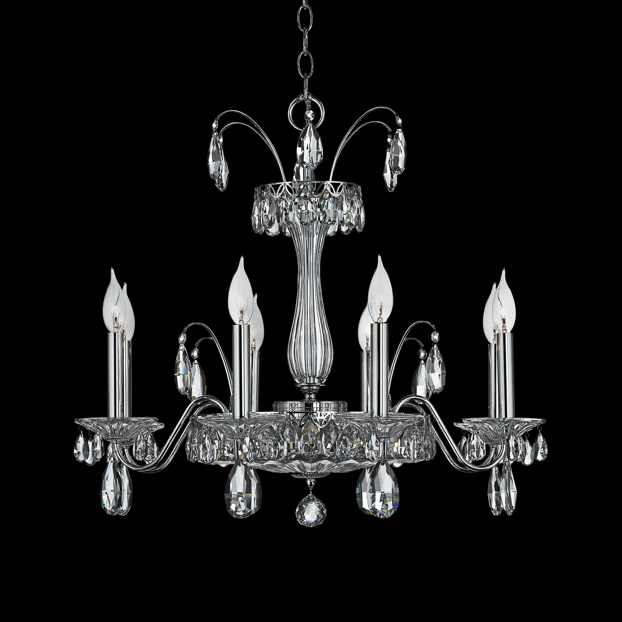 Schonbek Fontana Luce 26" Wide Silver Crystal Chandelier