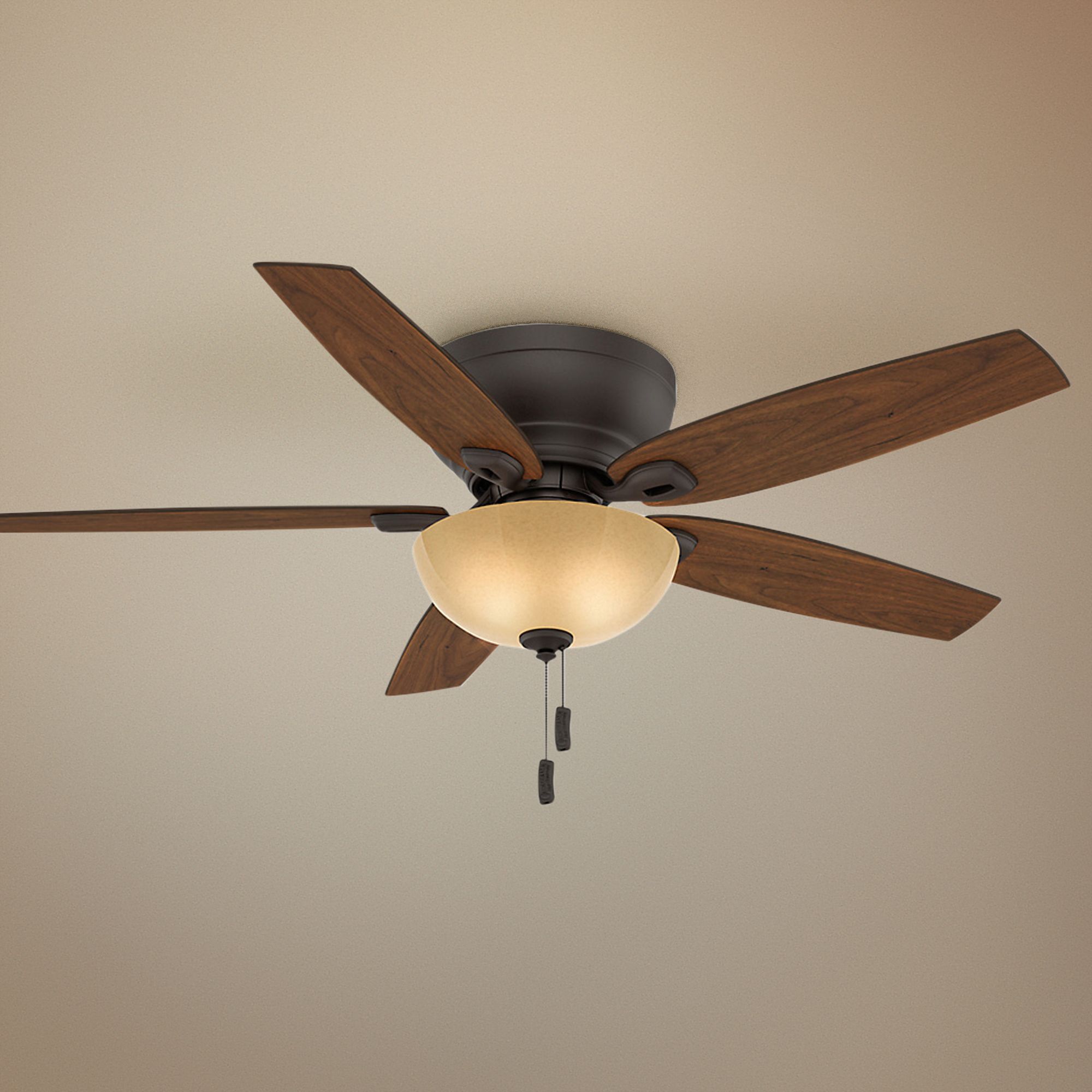 54" Casablanca Durant Maiden Bronze LED Hugger Ceiling Fan