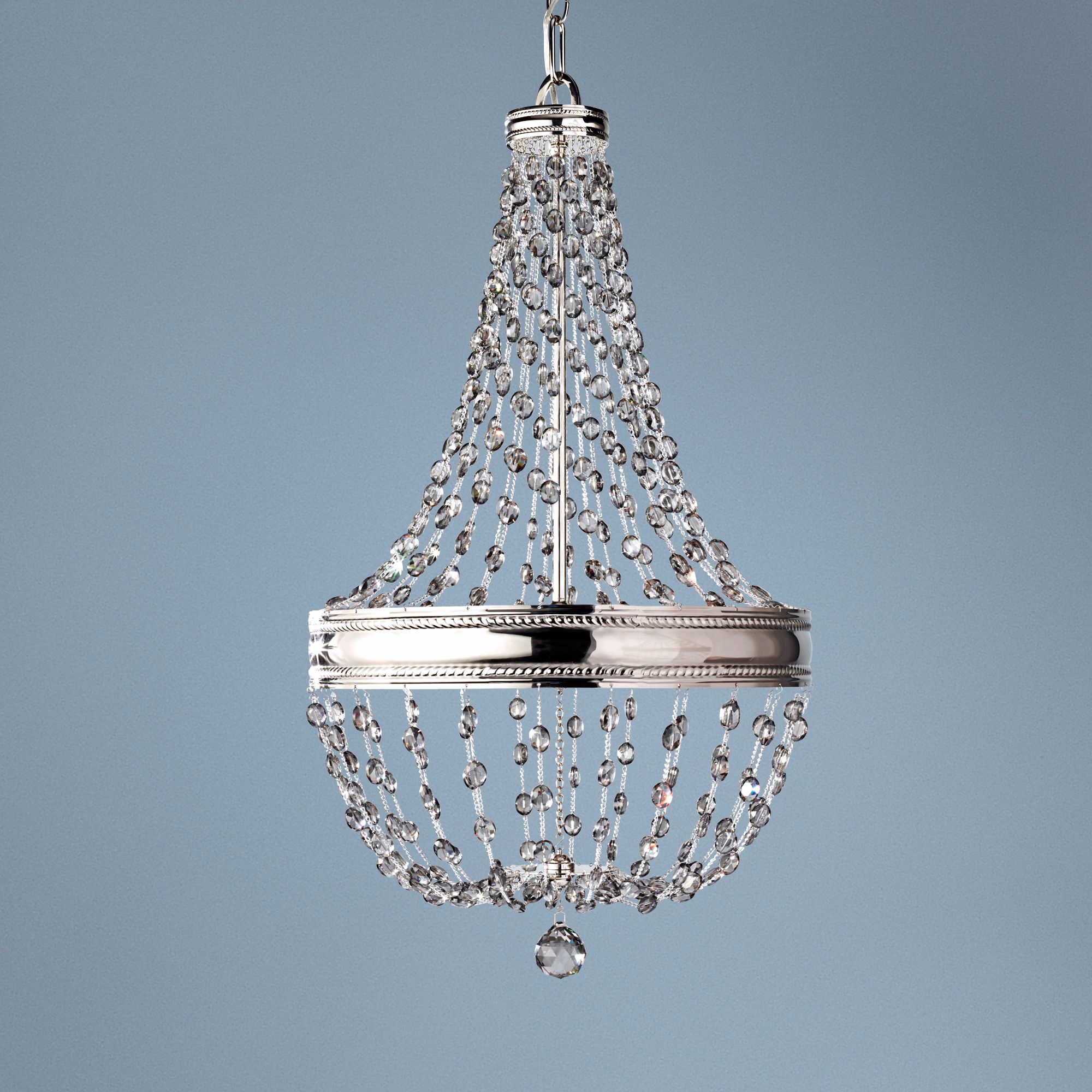 Feiss Malia 16" Wide Polished Nickel Pendant Light
