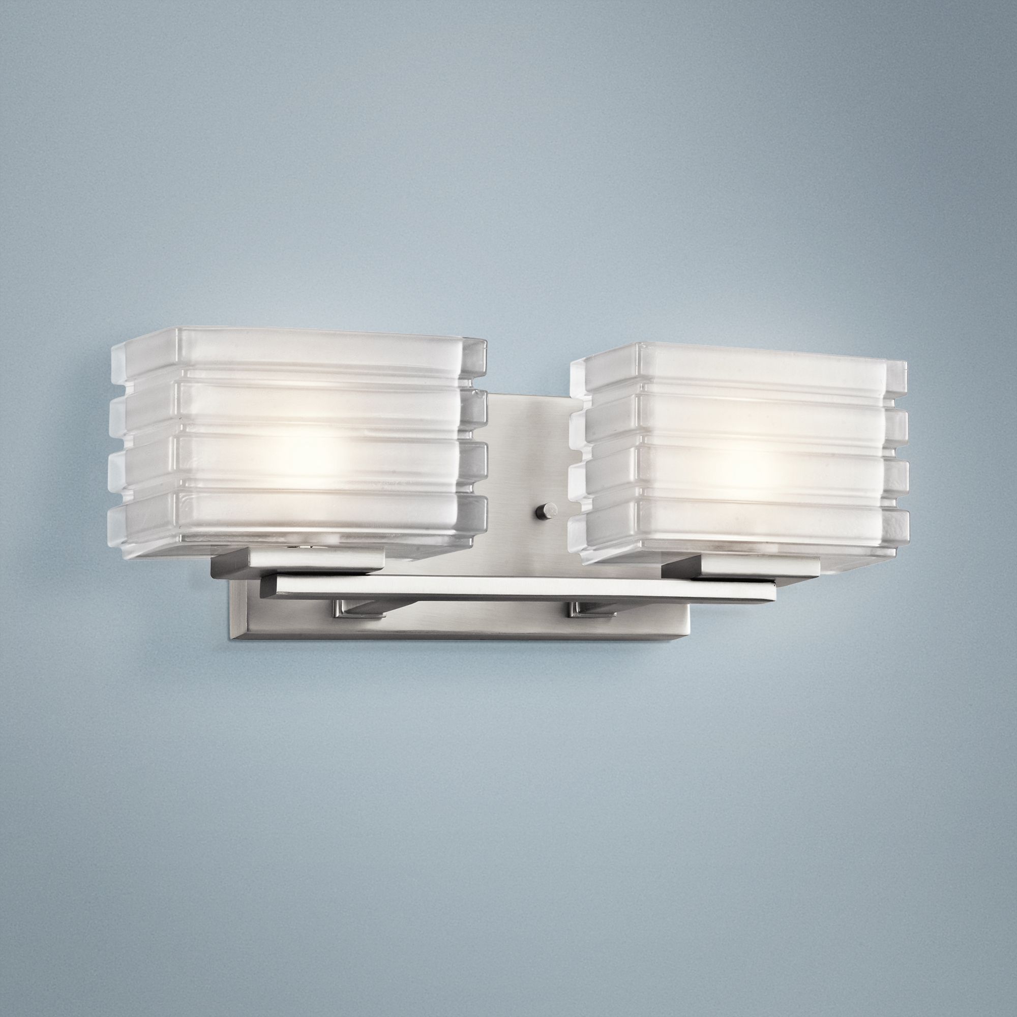 Kichler Bazely 15" Wide High Mitered Glass Bath Light