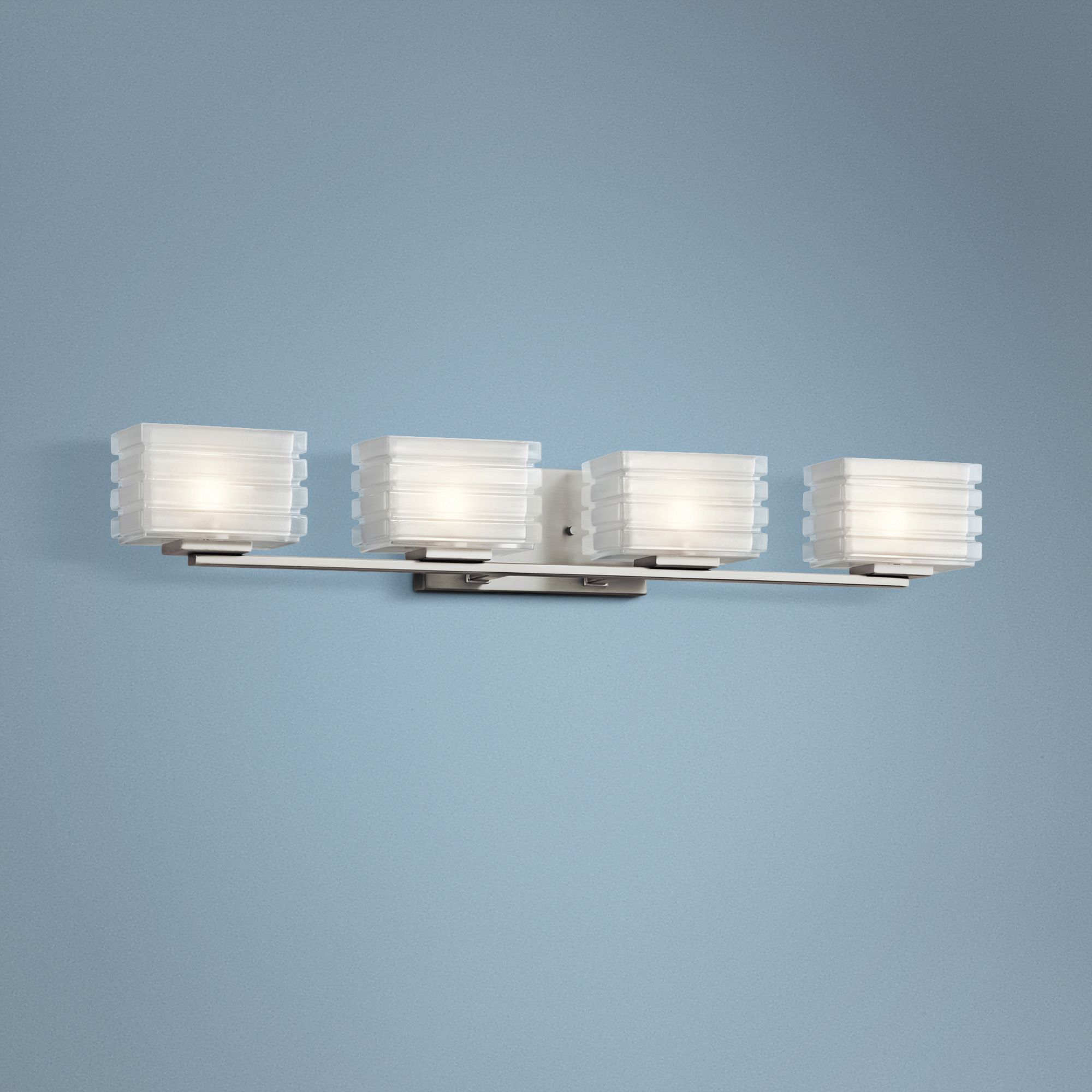 Kichler Bazely 33" Wide High Mitered Glass Bath Light