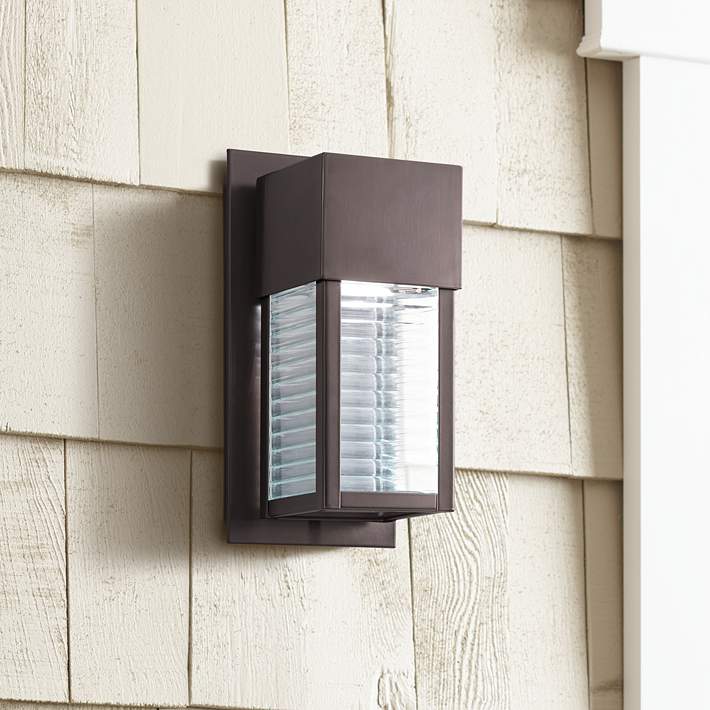 High Bronze Outdoor Led Wall Light, Bronze Outdoor Led Wall Lantern Sconce