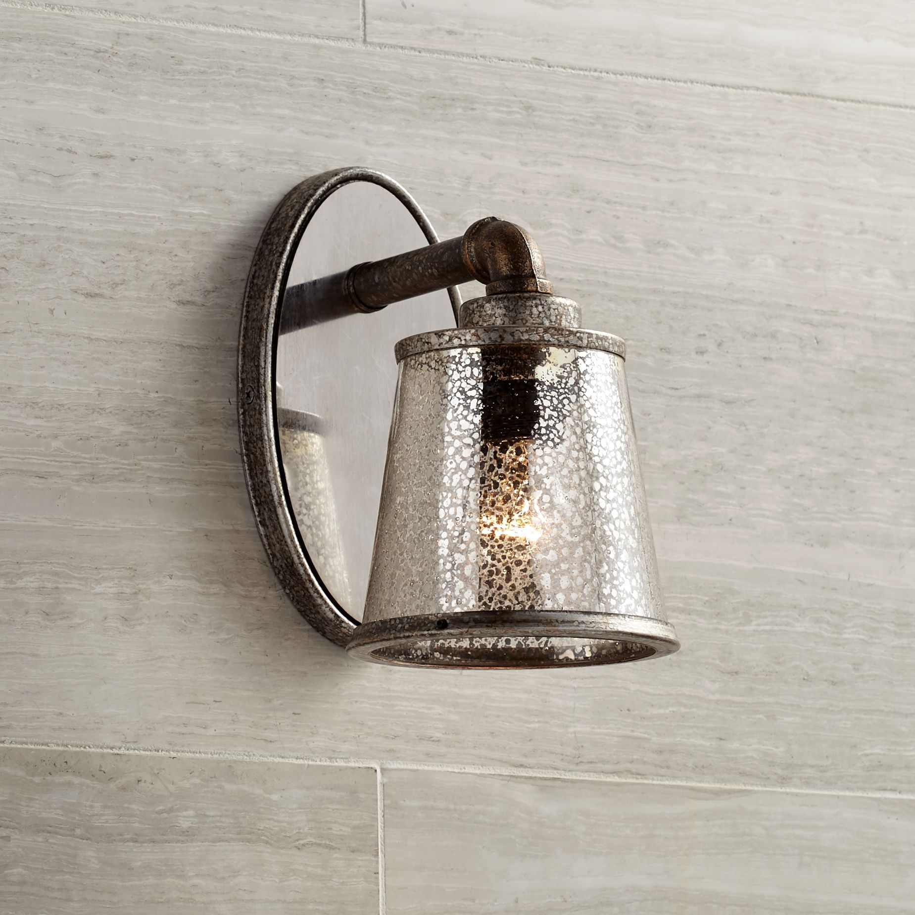 Fillmore 9" High Industrial Rust Wall Sconce