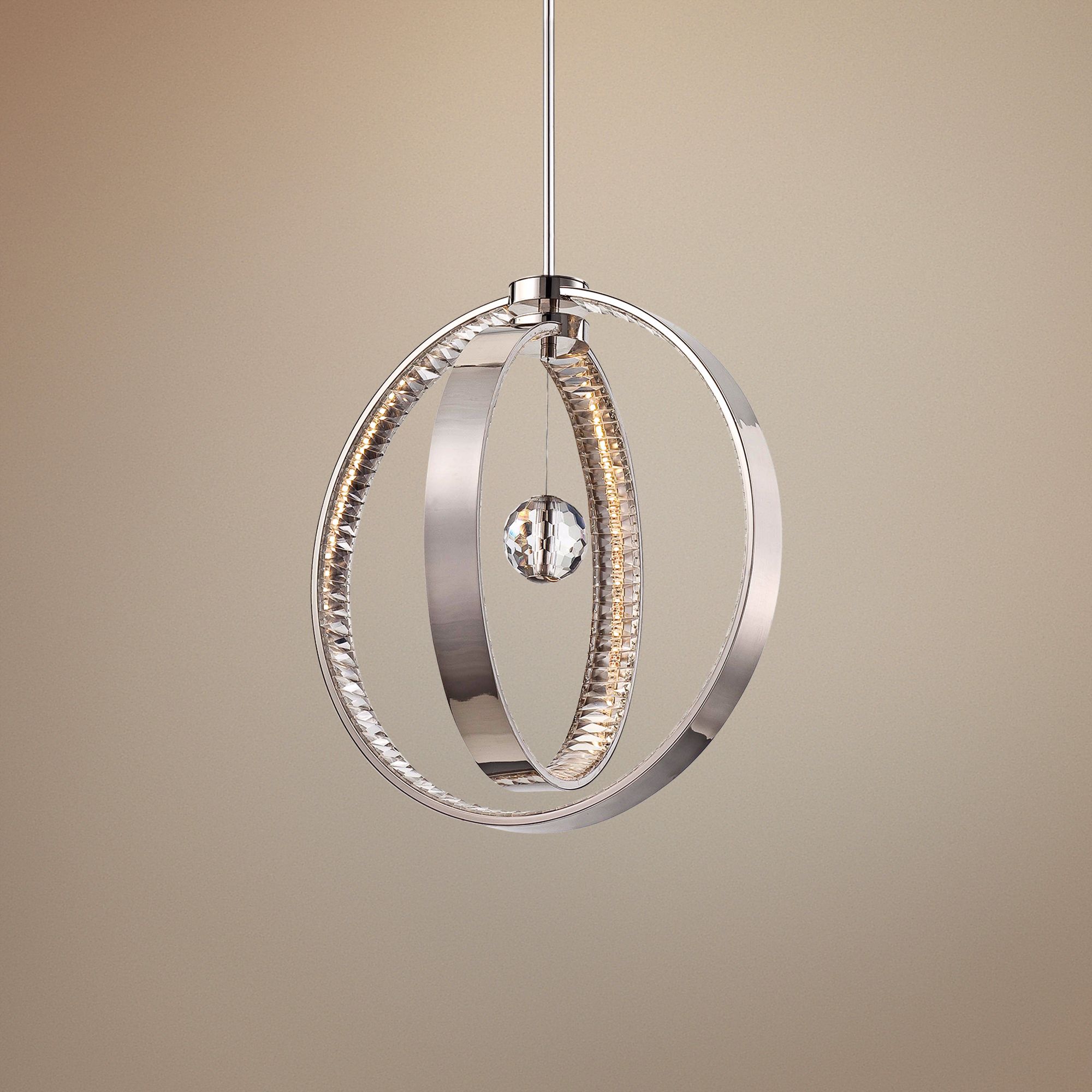 Metropolitan Winter Solstice 19 3/4" Wide Nickel LED Pendant