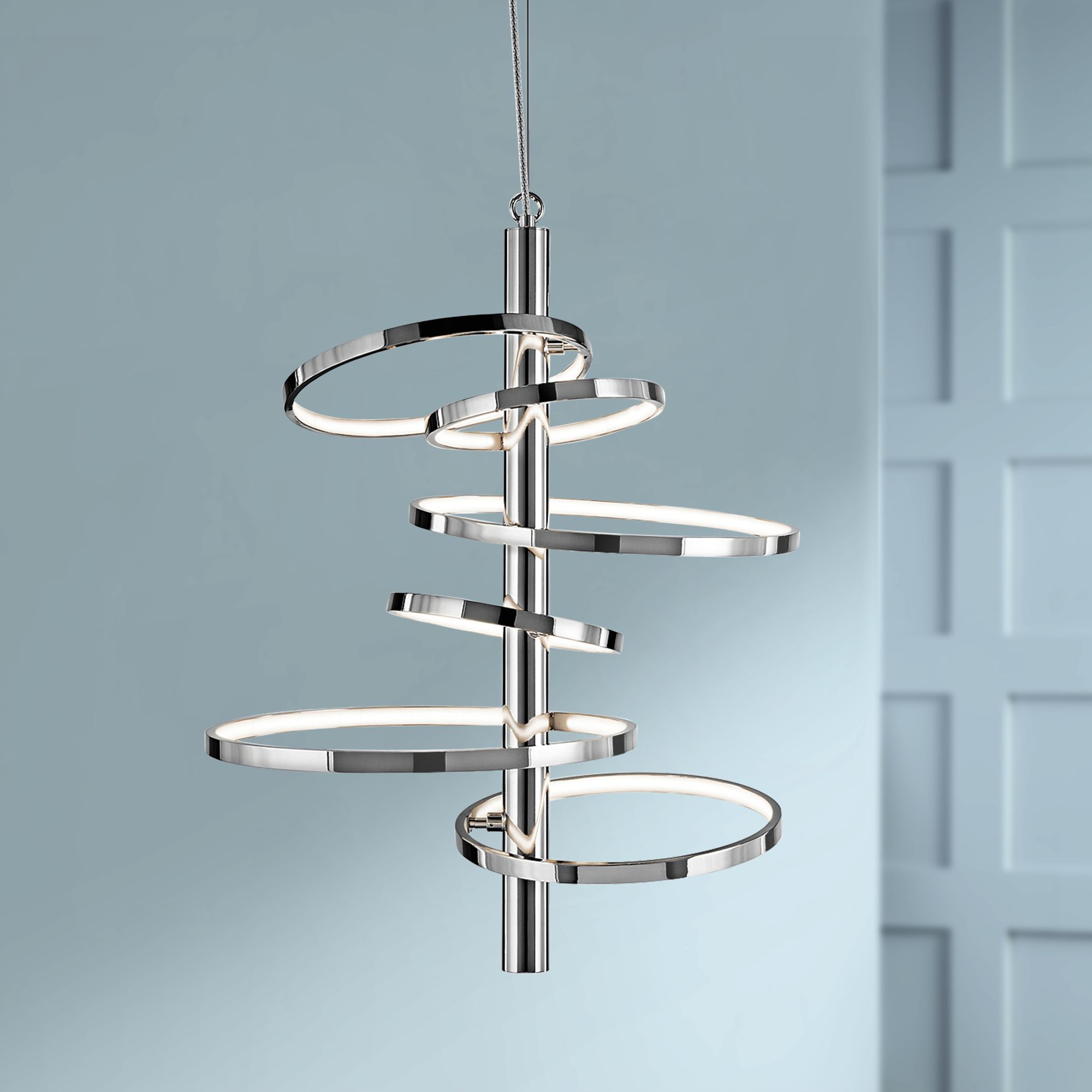 Elan Sirkus 20 1/4" Wide Dimmable LED Chrome Chandelier
