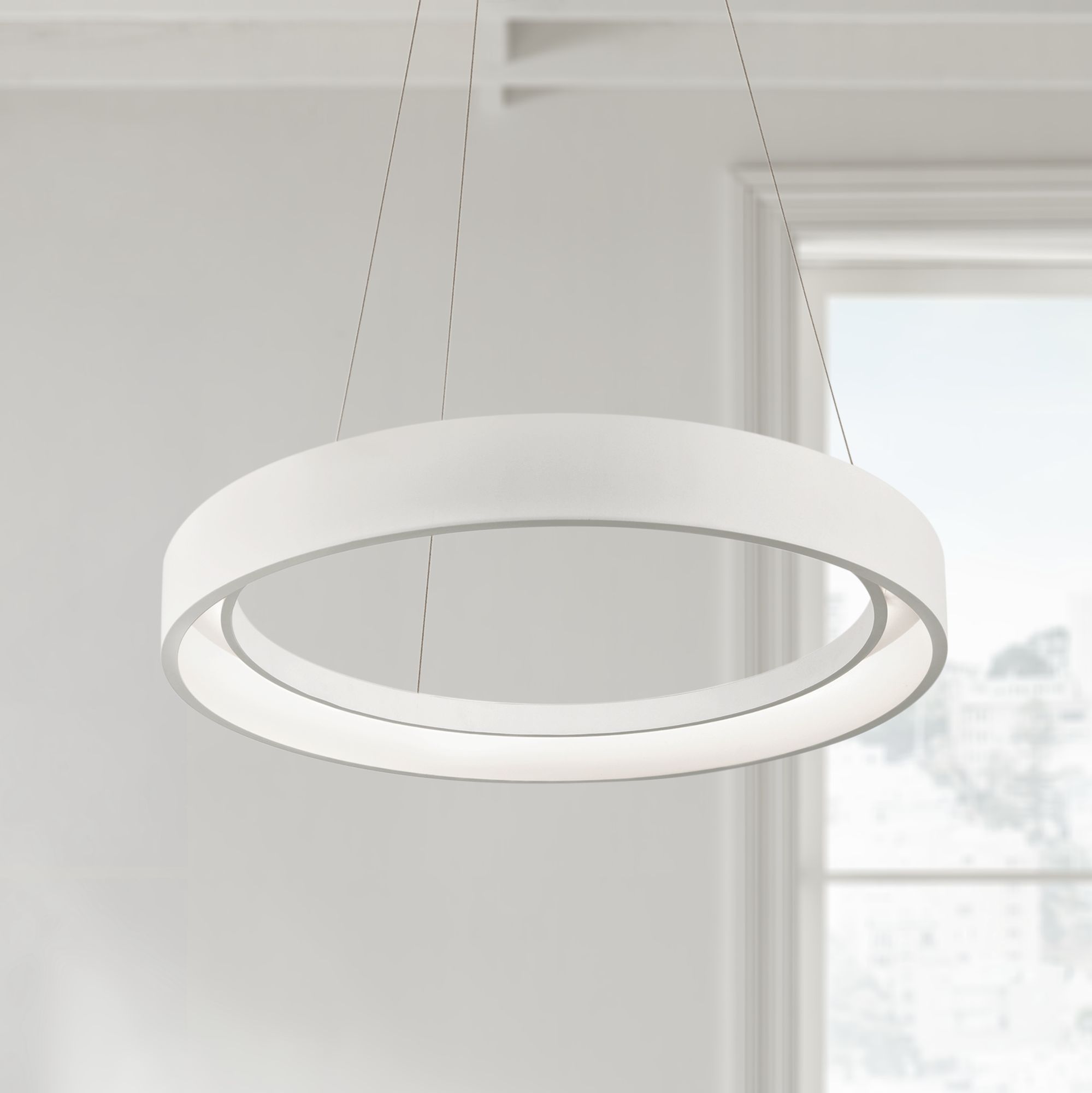 Elan Fornello 23 1/2" Wide Dimmable LED White Pendant Light
