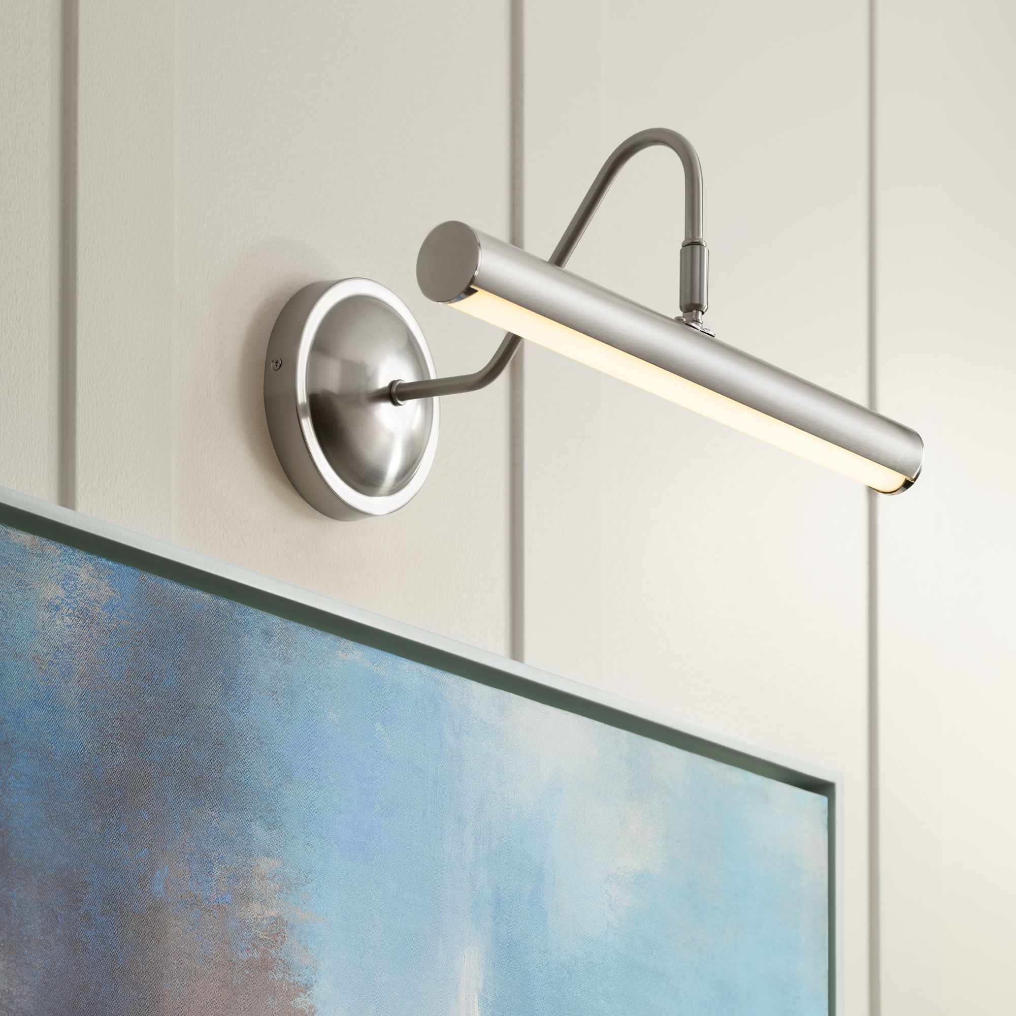 Renaissance 16" Wide Polished Nickel LED Picture Light