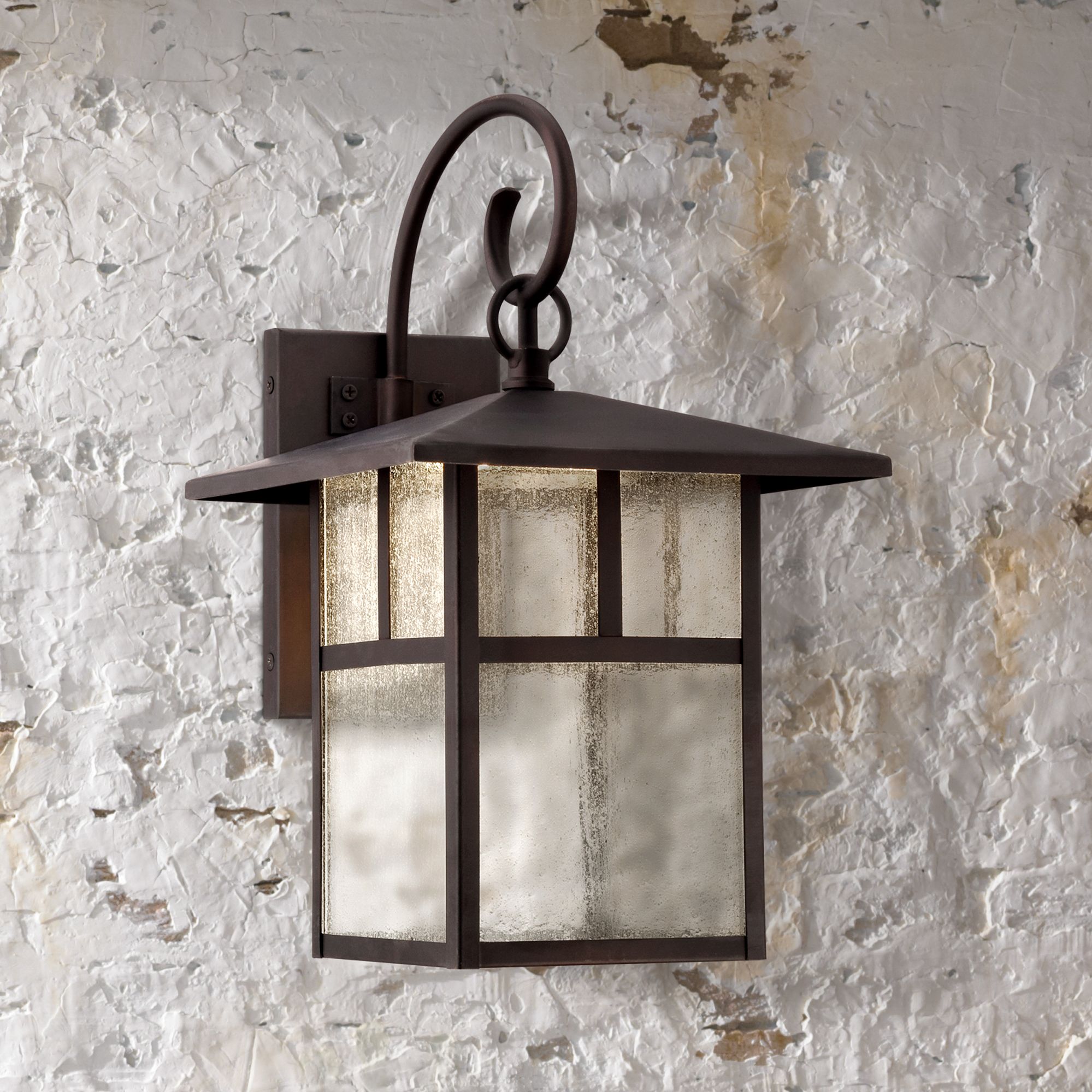 Glenfield 14" High Bronze LED Outdoor Wall Light 5X223 Lamps Plus