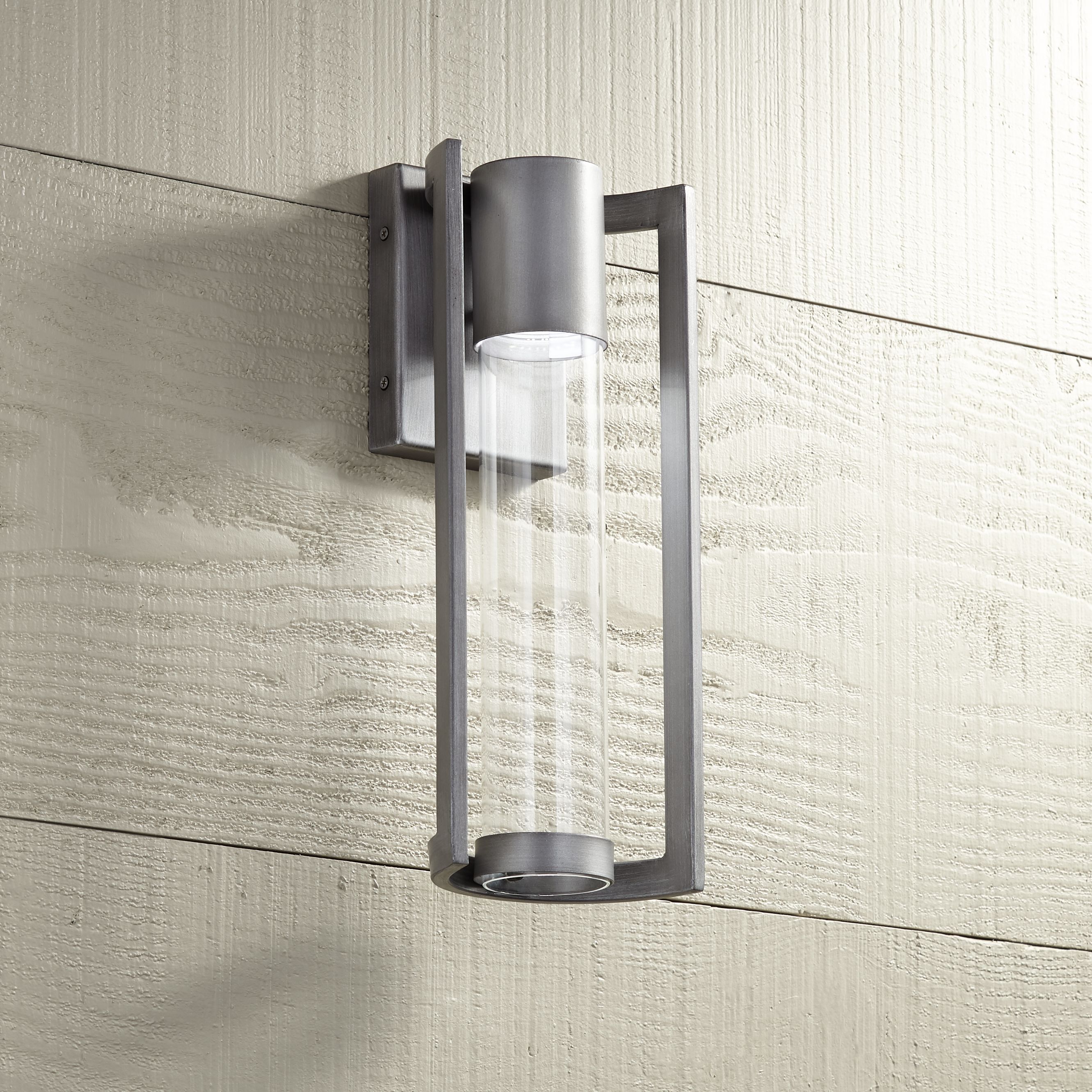 Maxfield Silver 15" High LED Outdoor Wall Light