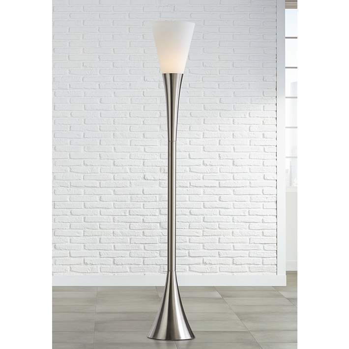 Possini Euro Piazza Brushed Nickel, Possini Floor Lamp With Table Top