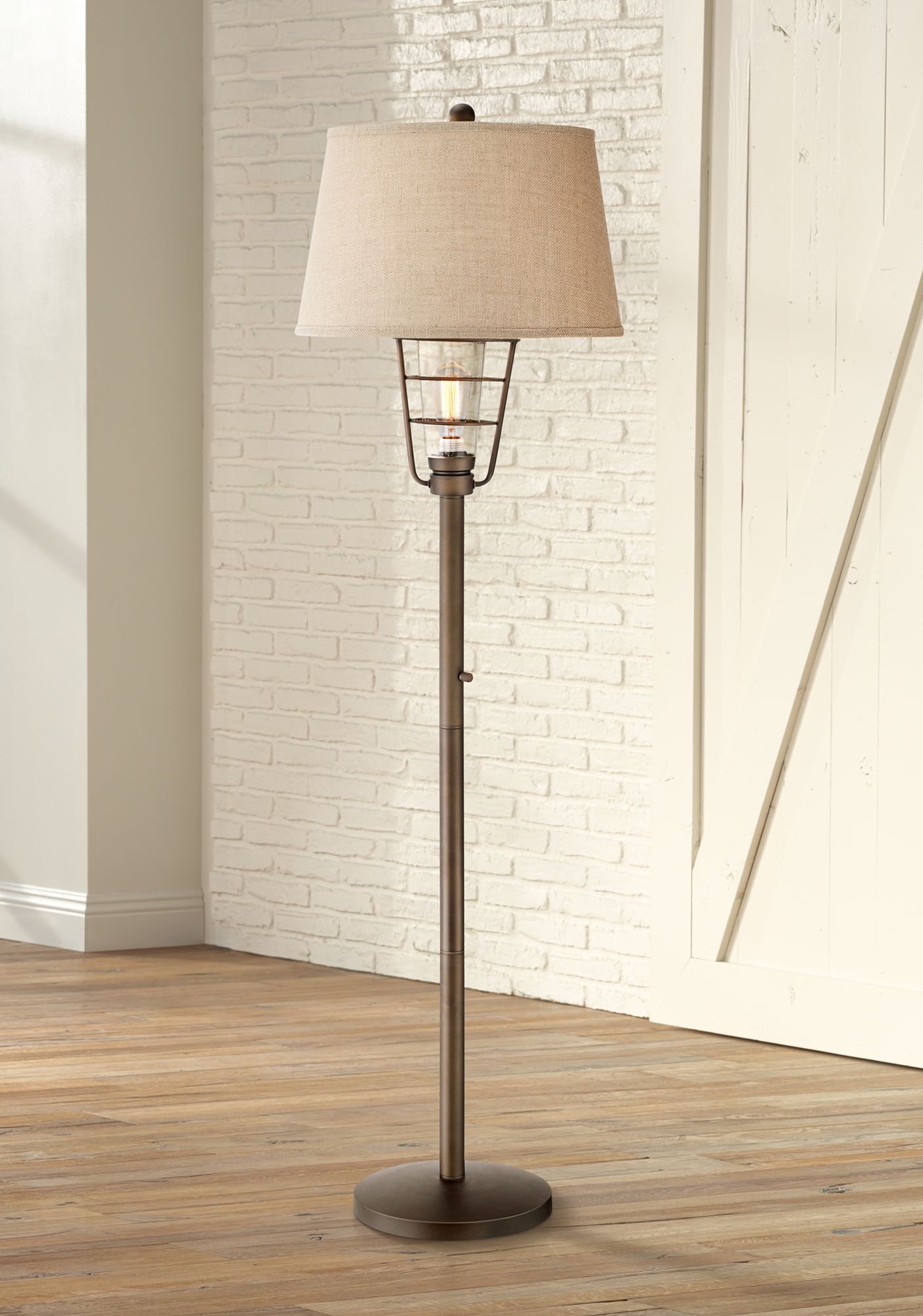 Industrial Nightlight Lantern Floor Lamp