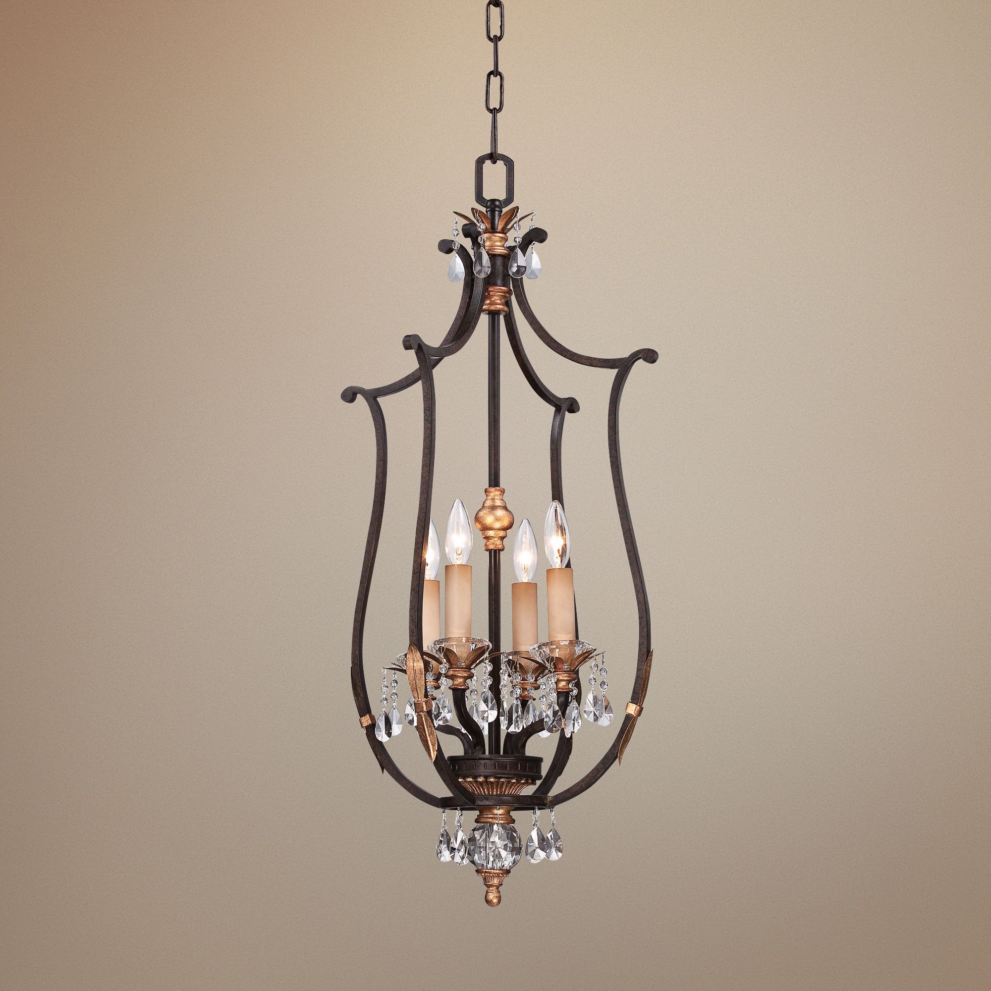 Metropolitan Bella Cristallo 17" Wide Bronze Pendant Light