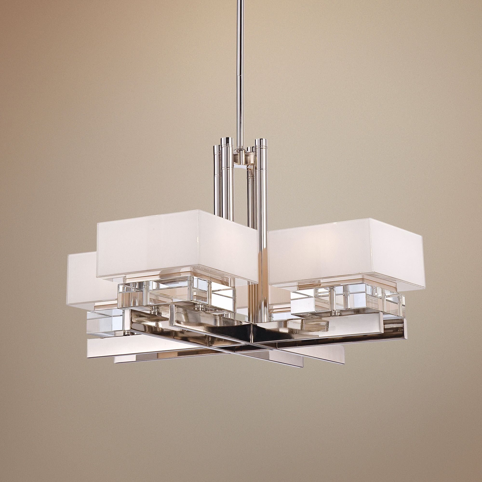 Metropolitan Eden Roe 27" Wide Polished Nickel